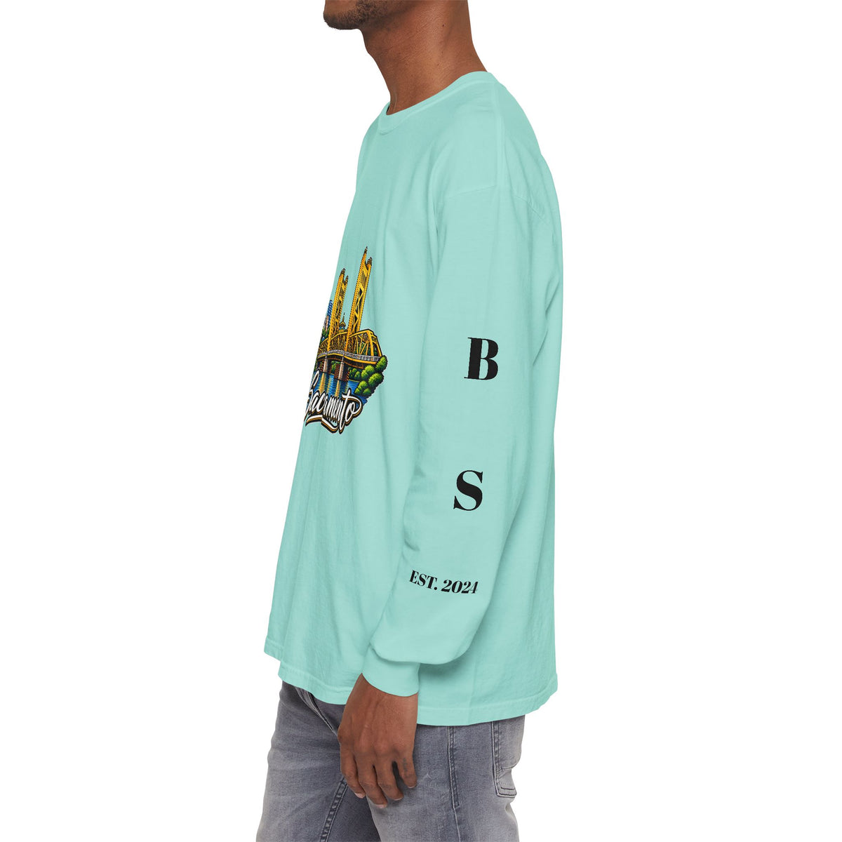 BS WETWEAR SACRAMENTO 916 CITY VIBES LONG SLEEVE T-SHIRT