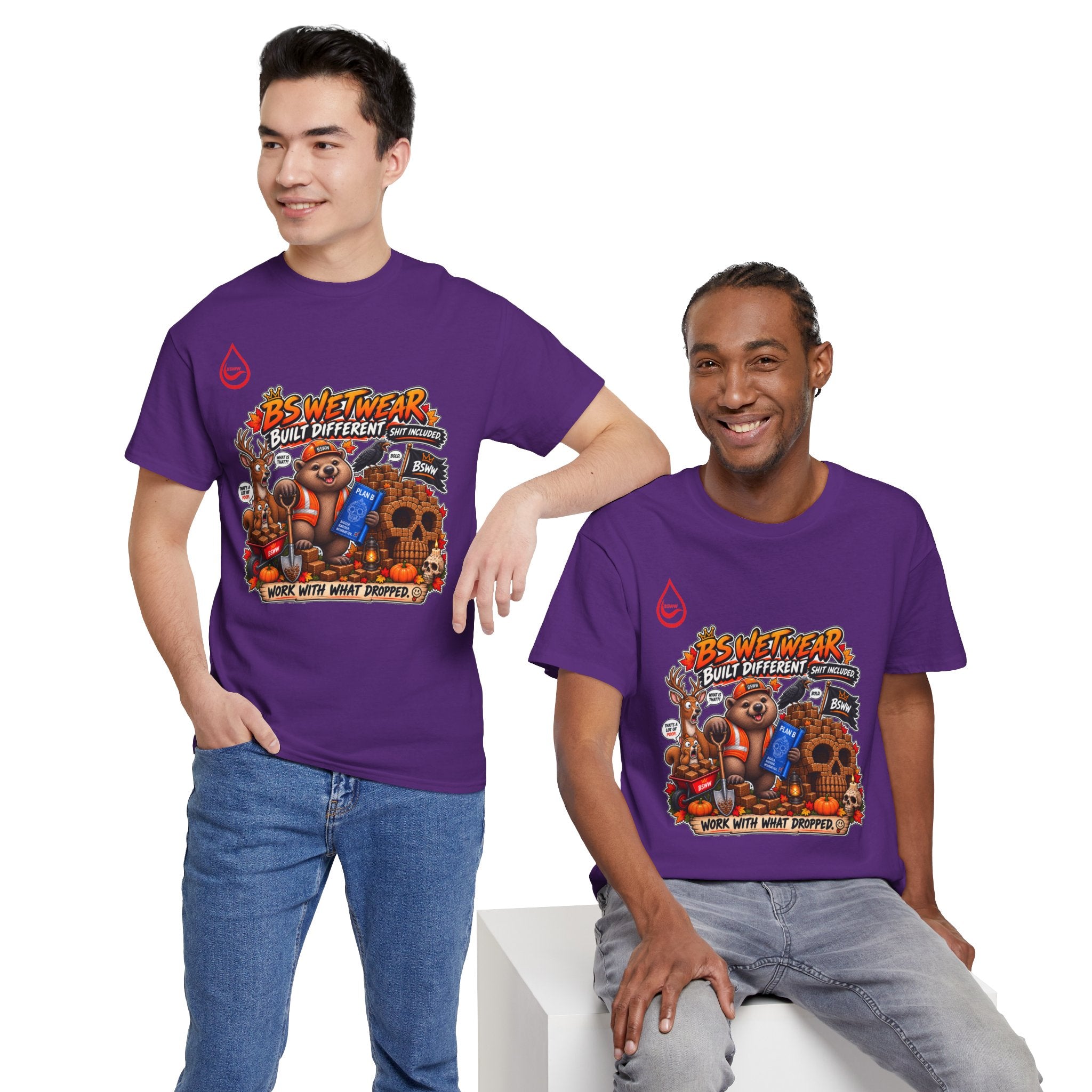 BS WETWEAR POOP SKULL T-SHIRT