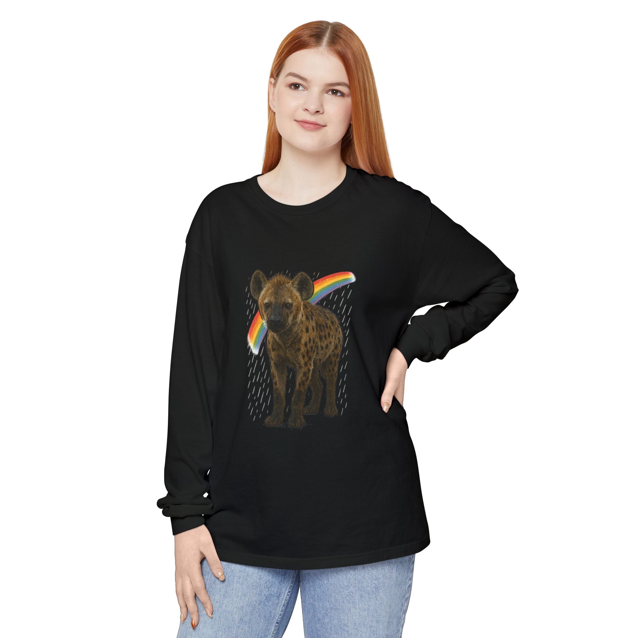 BS WETWEAR SOAKED & SASSY HYENA LONG SLEEVE T-SHIRT