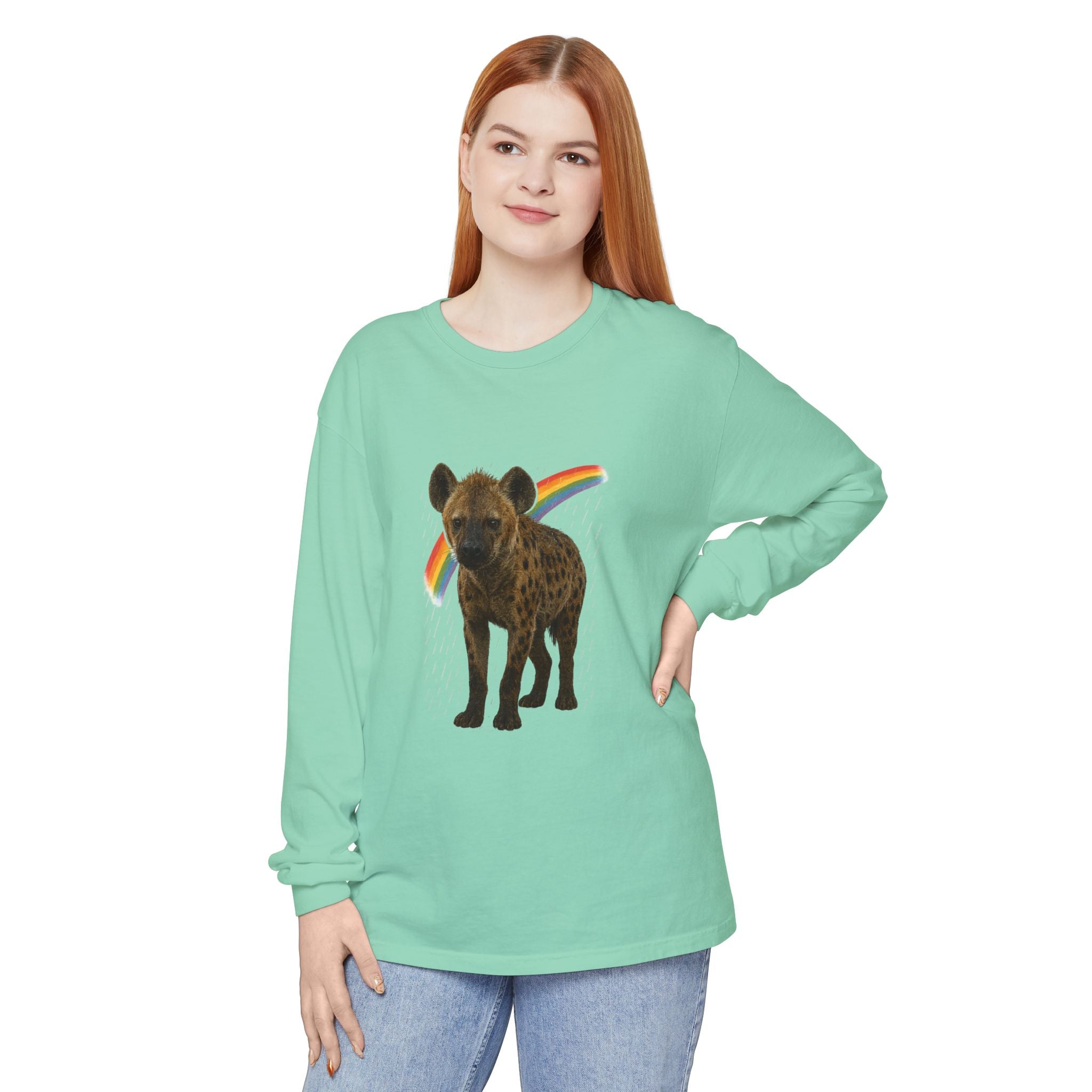 BS WETWEAR SOAKED & SASSY HYENA LONG SLEEVE T-SHIRT