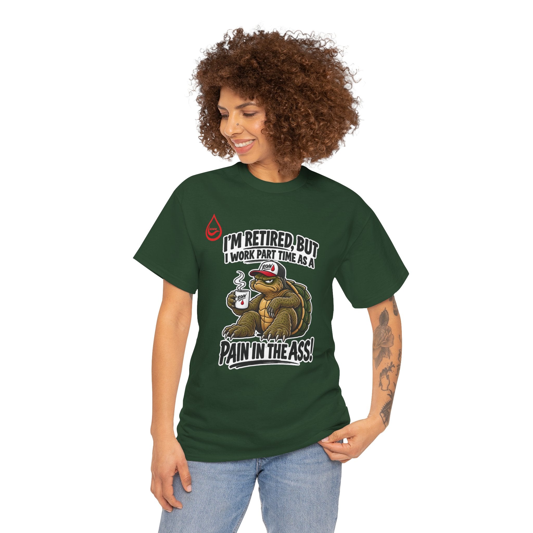 BS WETWEAR PROFESSIONAL RETIRED TROUBLEMAKER TURTLE T-SHIRT