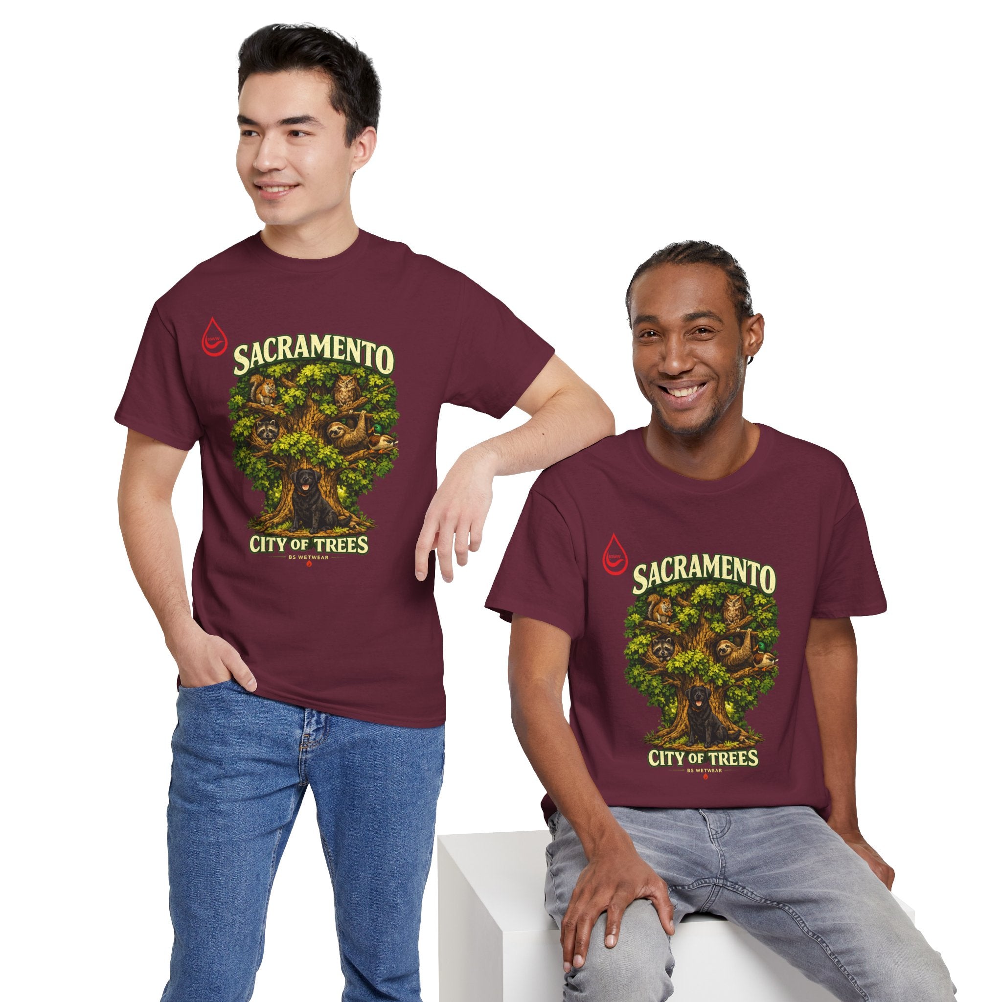 BS WETWEAR ROOTED IN SACRAMENTO T-SHIRT