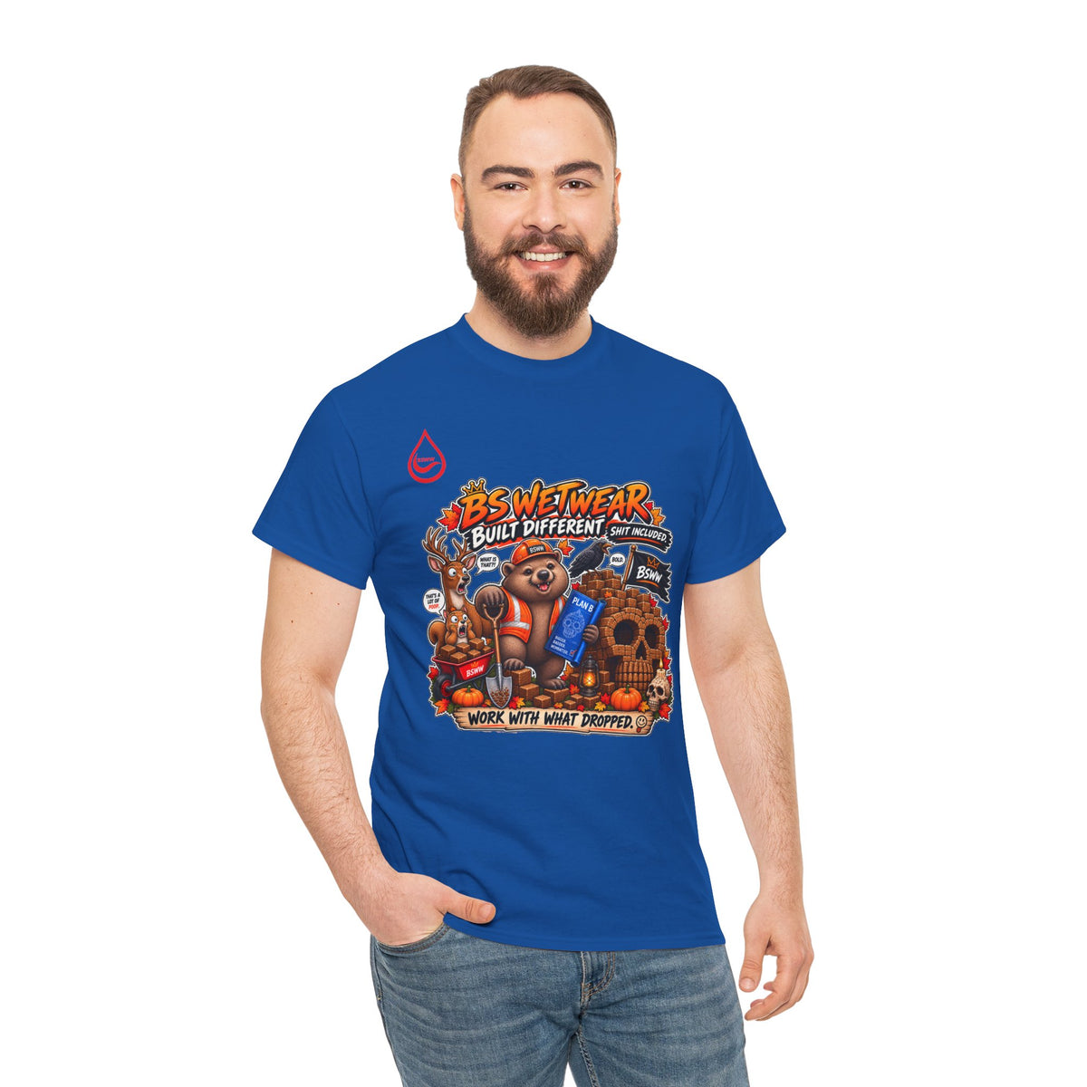 BS WETWEAR POOP SKULL T-SHIRT