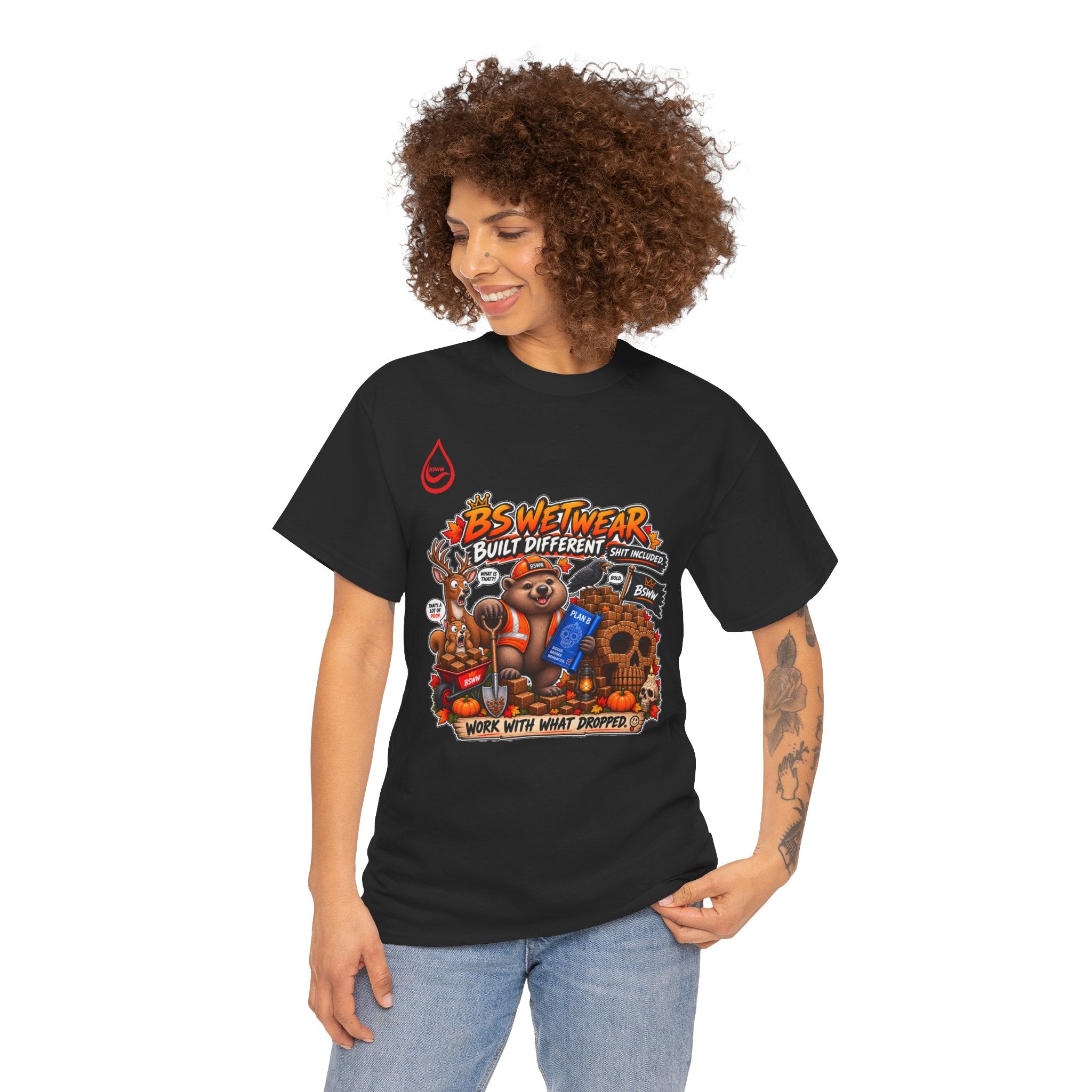 BS WETWEAR POOP SKULL T-SHIRT