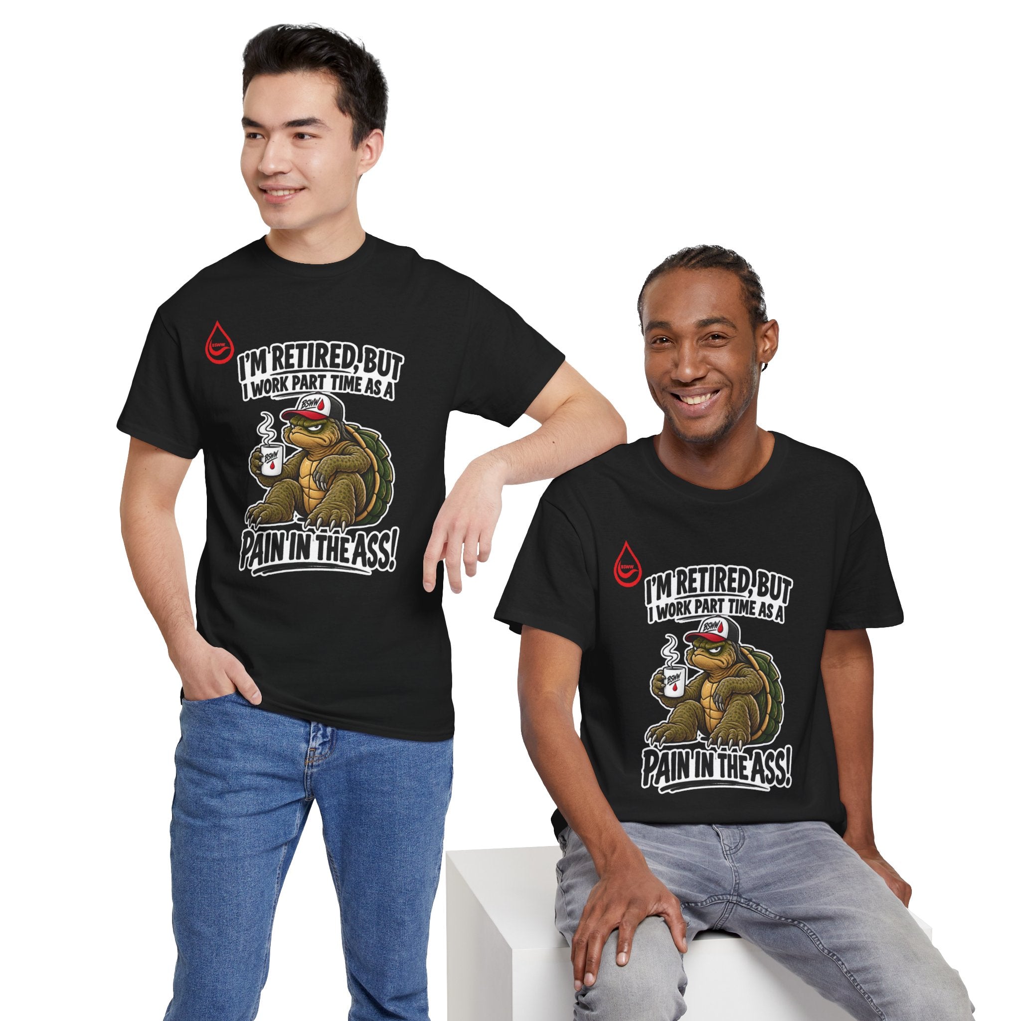 BS WETWEAR PROFESSIONAL RETIRED TROUBLEMAKER TURTLE T-SHIRT