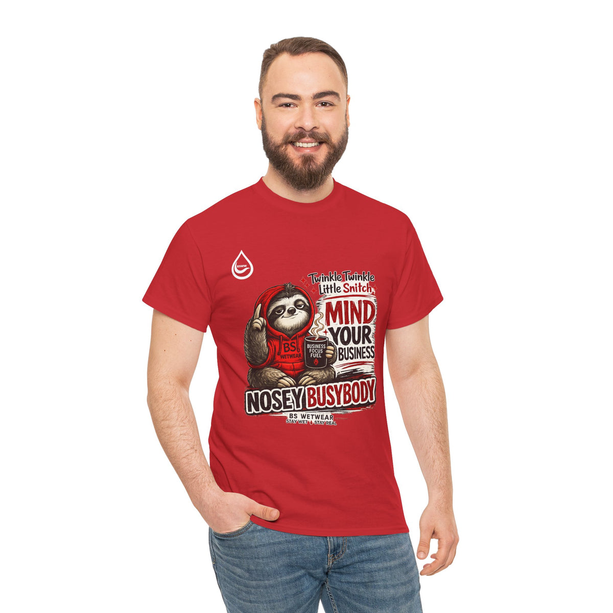 BS WETWEAR COFFEE FIRST GOSSIP NEVER T-SHIRT (PG)