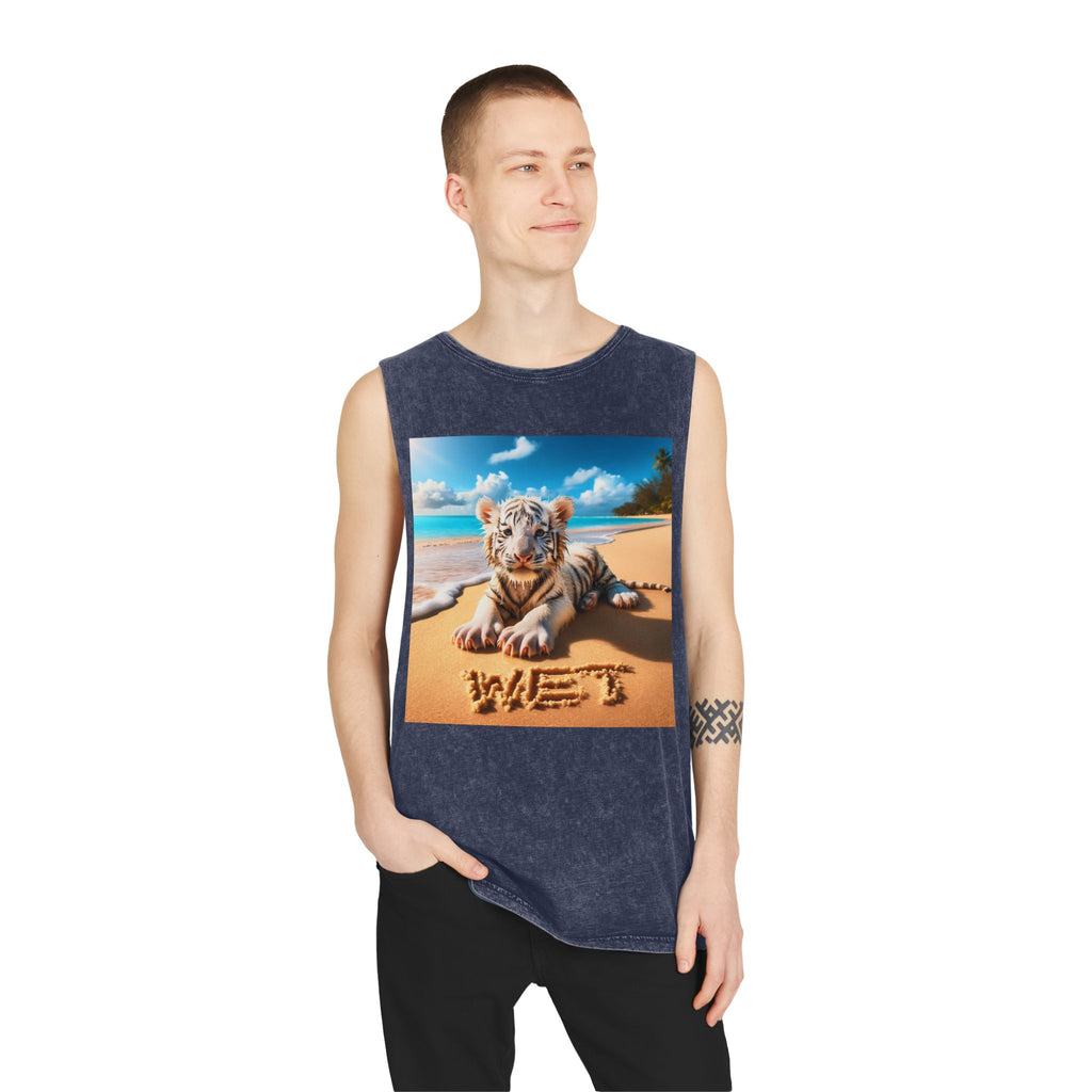 BS WETWEAR WET BABY WHITE TIGER TANK