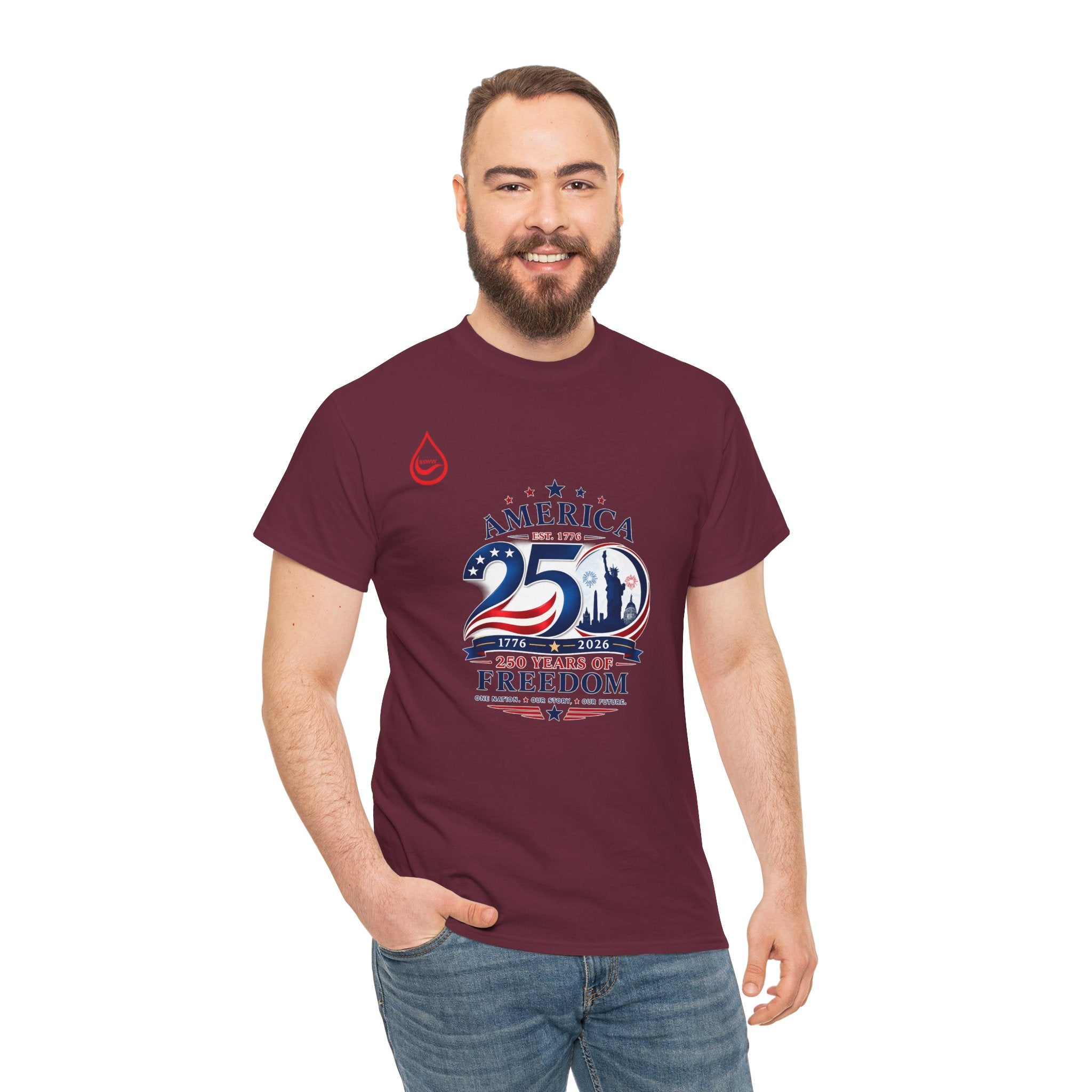 BS WETWEAR AMERICA 250 YEARS OF FREEDOM T-SHIRT