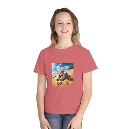 BS WETWEAR KIDS WET BABY WHITE TIGER T-SHIRT