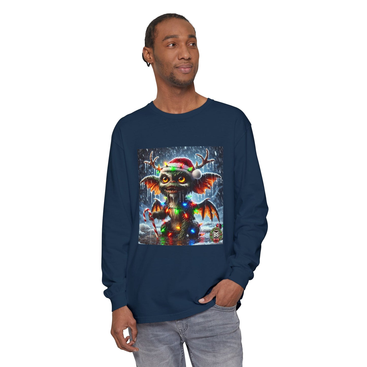 BS WETWEAR WET GREMLIN REINDEER  LONG SLEEVE T-SHIRT