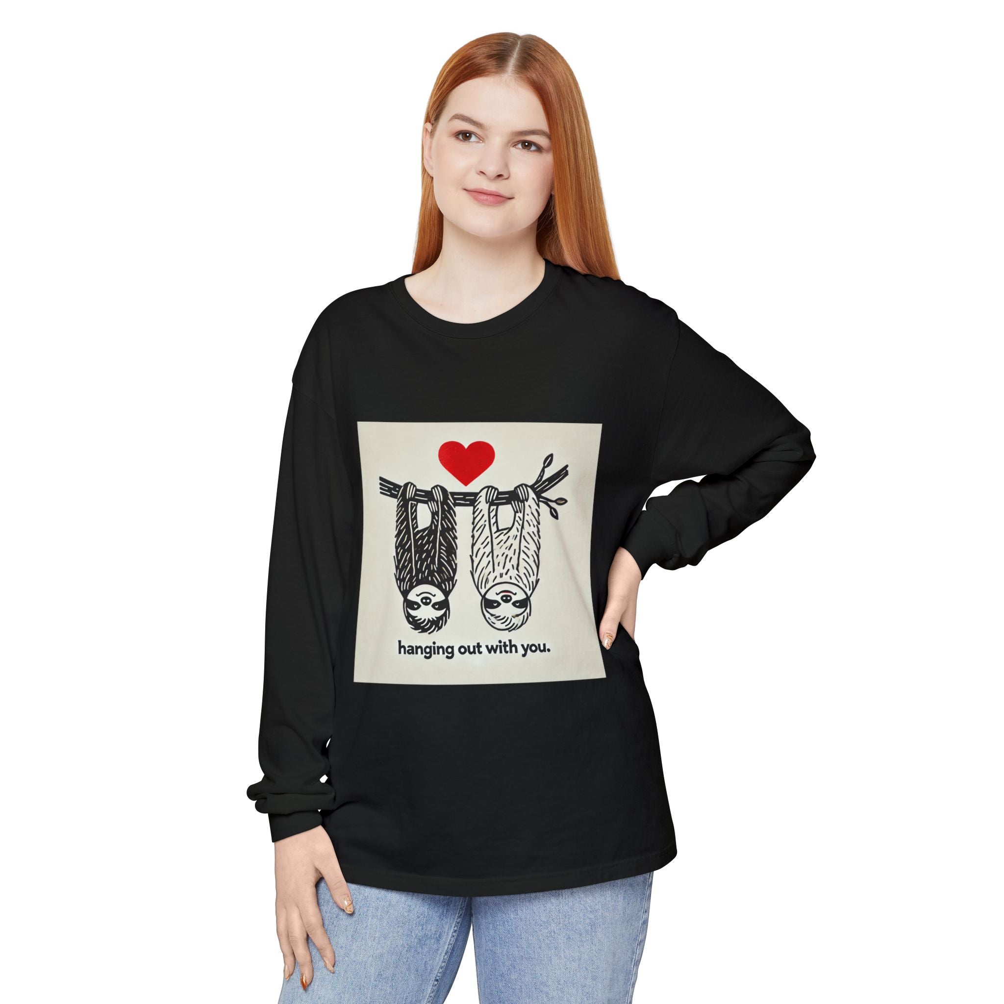 BS WETWEAR DUO SLOTH VDAY LONG SLEEVE T-SHIRT
