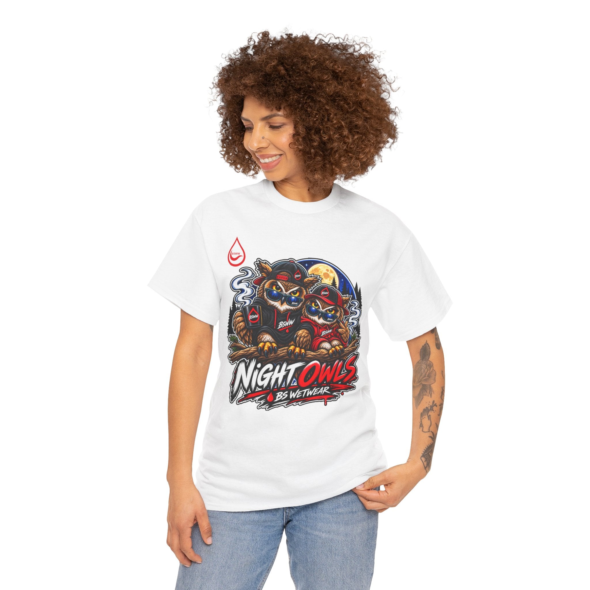 BS WETWEAR AFTER HOURS OWL CREW T-SHIRT