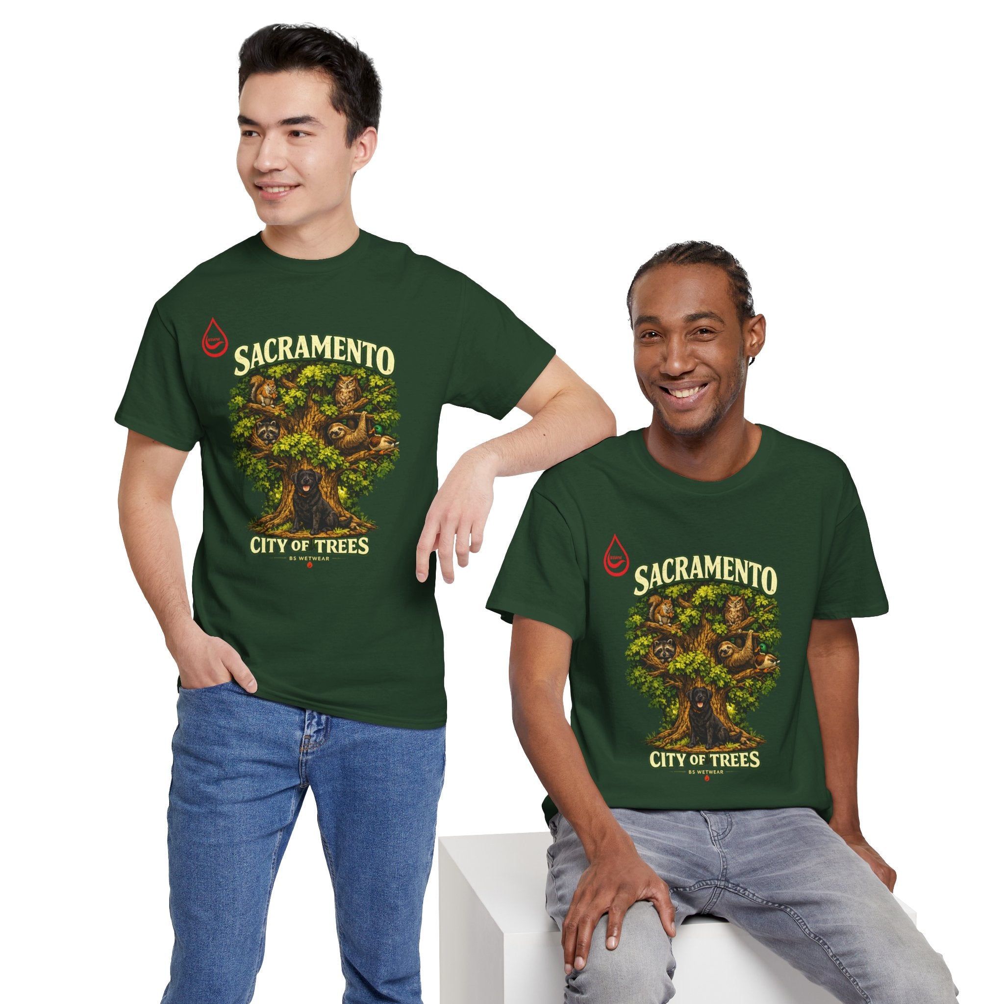 BS WETWEAR ROOTED IN SACRAMENTO T-SHIRT