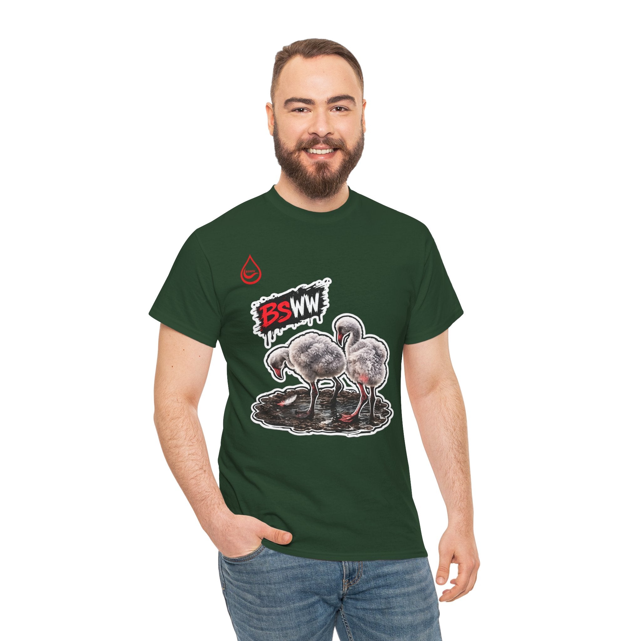 BS WETWEAR WET BEHIND THE FEATHERS   T-SHIRT