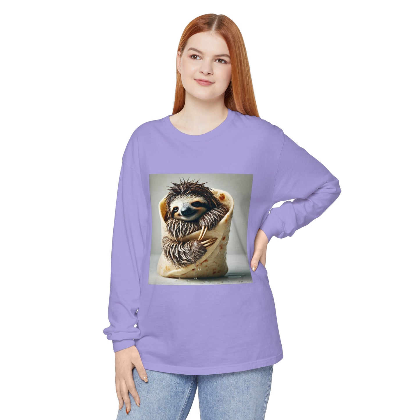 BS WETWEAR SLOTH BURRITO LONGSLEEVE T-SHIRT