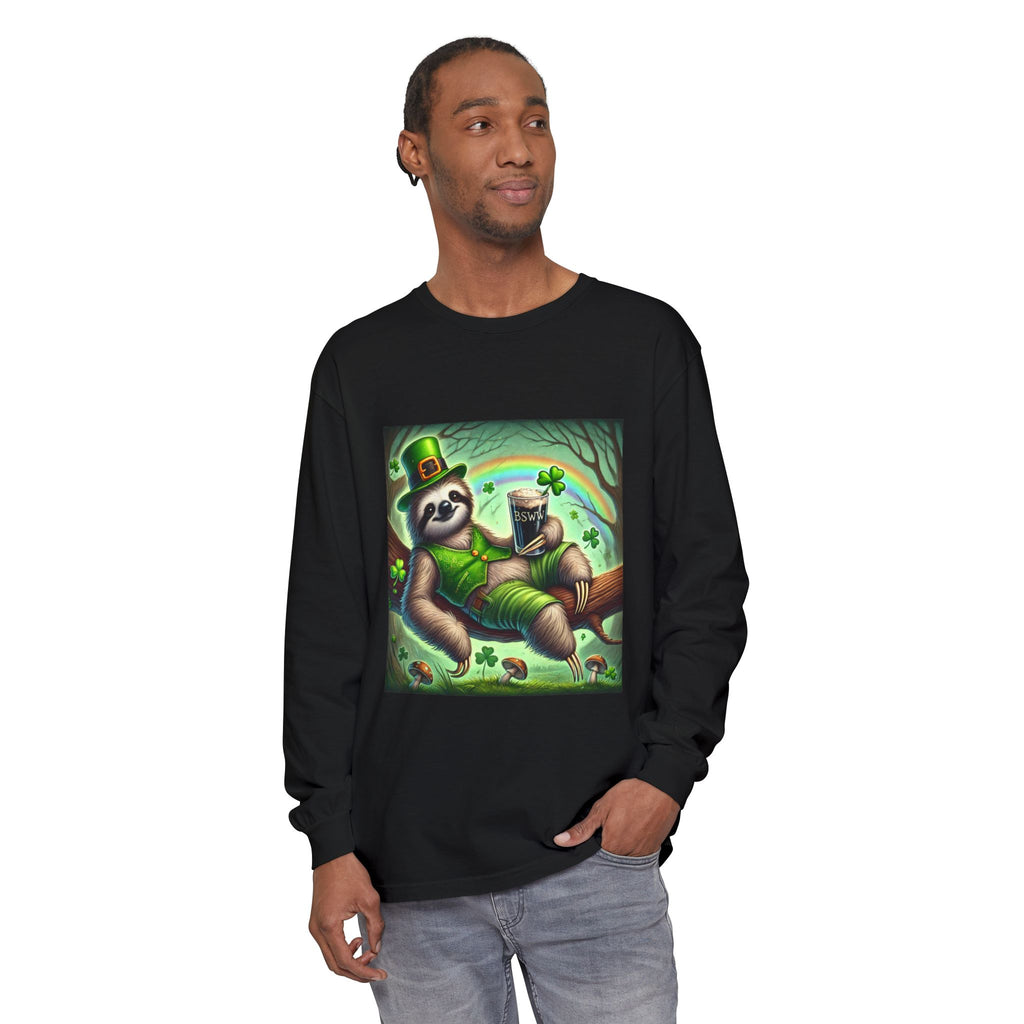BS WETWEAR ST. PATRICK’S DAY SLOTH LONG SLEEVE T-SHIRT