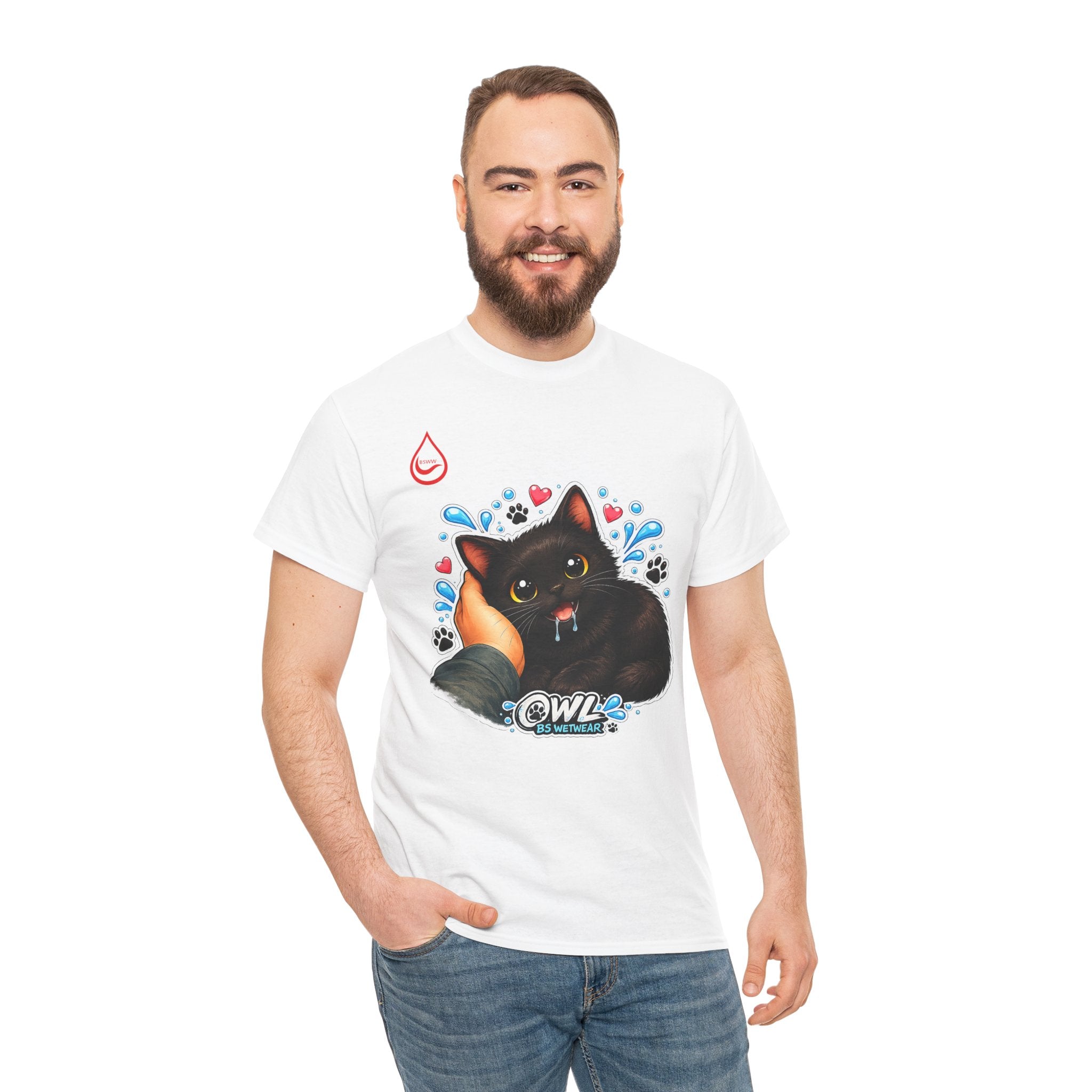 BS WETWEAR SMALL CAT BIG FEELINGS T-SHIRT