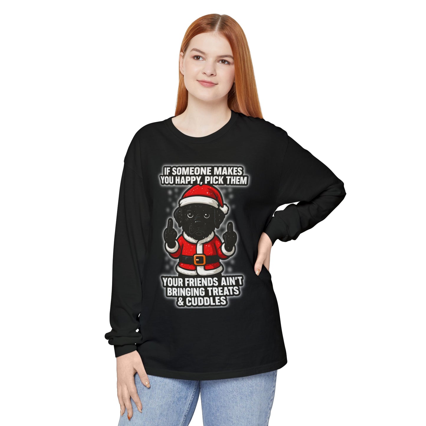 BS WETWEAR  SANTA PAWS: WET, WILD & NAUGHTY LONG SLEEVE T-SHIRT