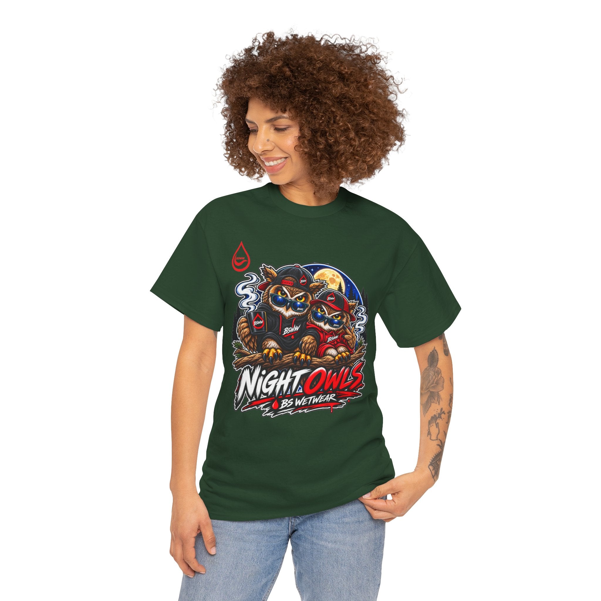 BS WETWEAR AFTER HOURS OWL CREW T-SHIRT