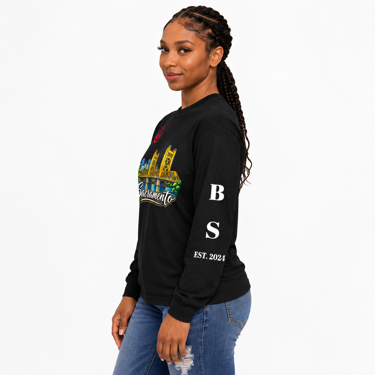 BS WETWEAR SACRAMENTO 916 CITY VIBES LONG SLEEVE T-SHIRT