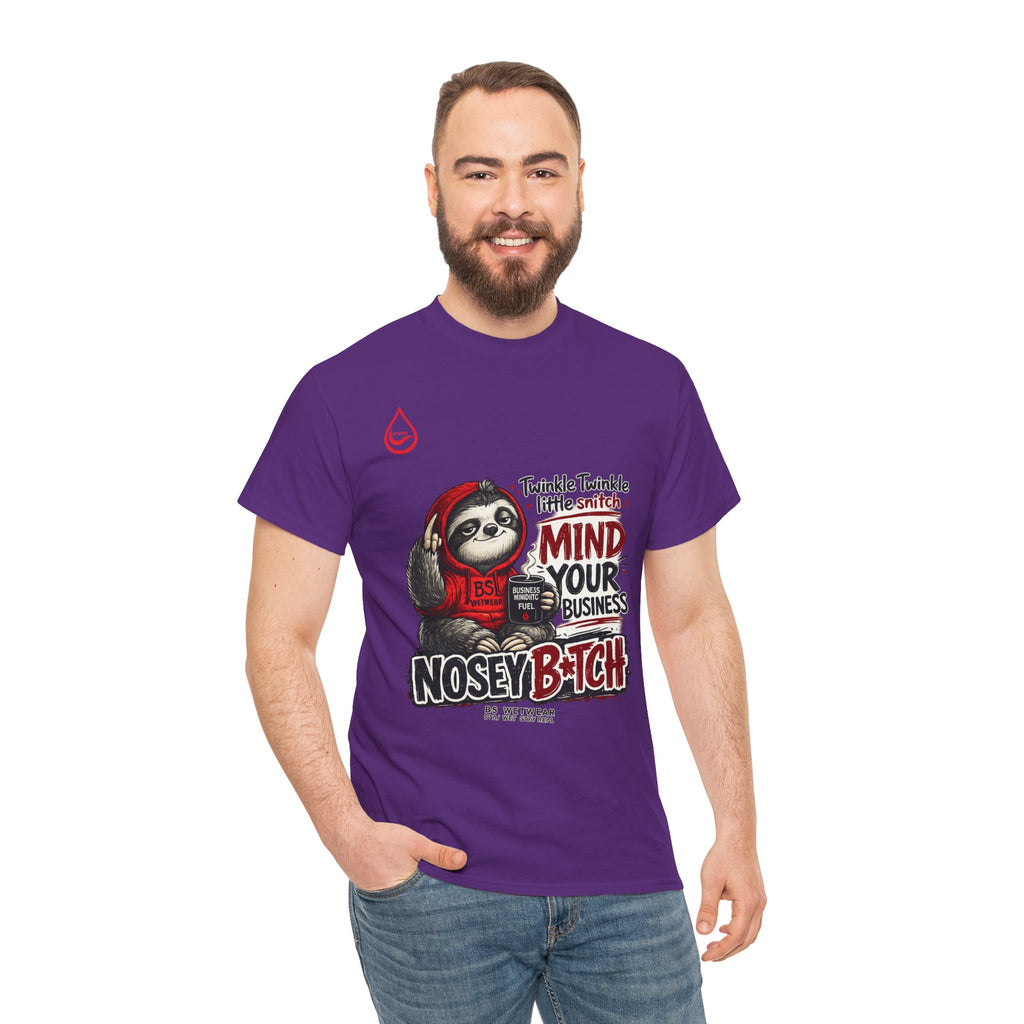 BS WETWEAR COFFEE FIRST GOSSIP NEVER T-SHIRT