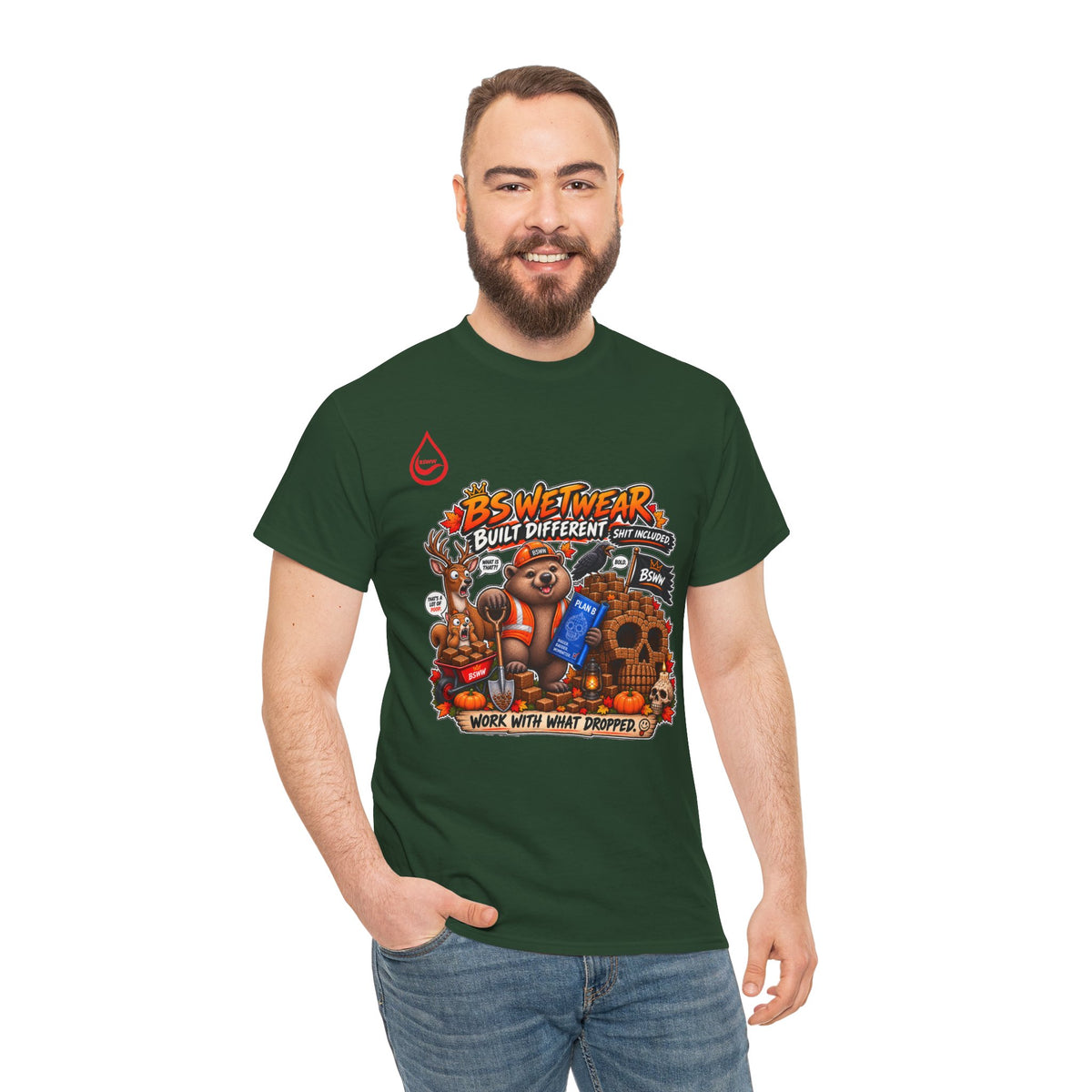BS WETWEAR POOP SKULL T-SHIRT