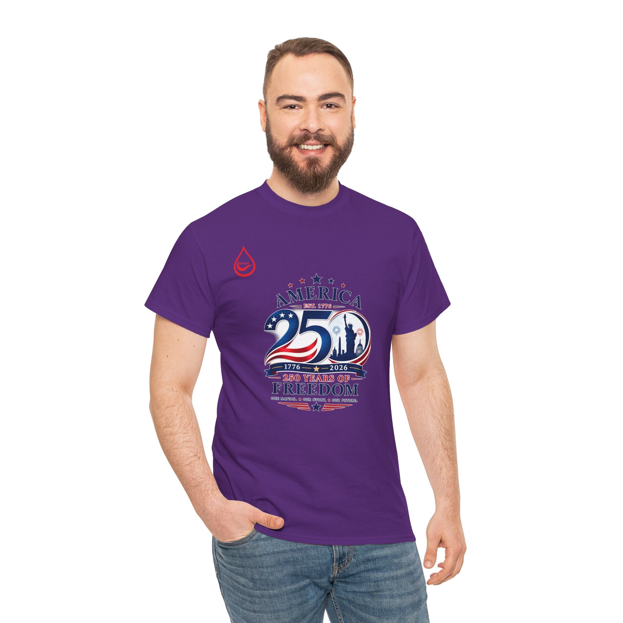 BS WETWEAR AMERICA 250 YEARS OF FREEDOM T-SHIRT