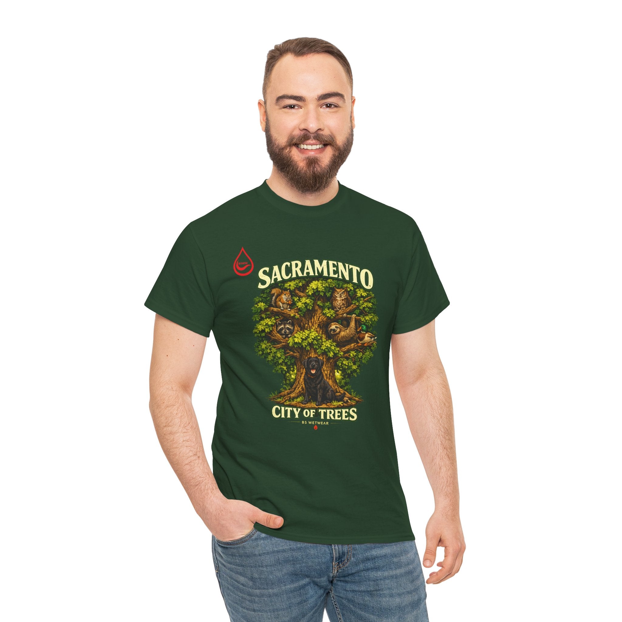 BS WETWEAR ROOTED IN SACRAMENTO T-SHIRT
