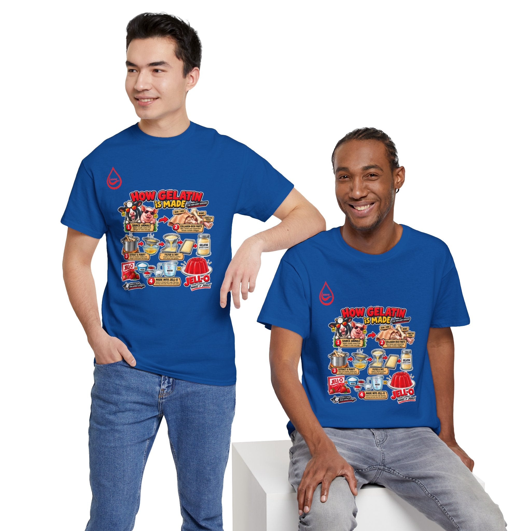 BS WETWEAR GELATIN COMES FROM WHAT T-SHIRT
