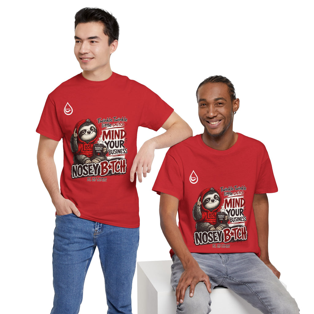 BS WETWEAR COFFEE FIRST GOSSIP NEVER T-SHIRT