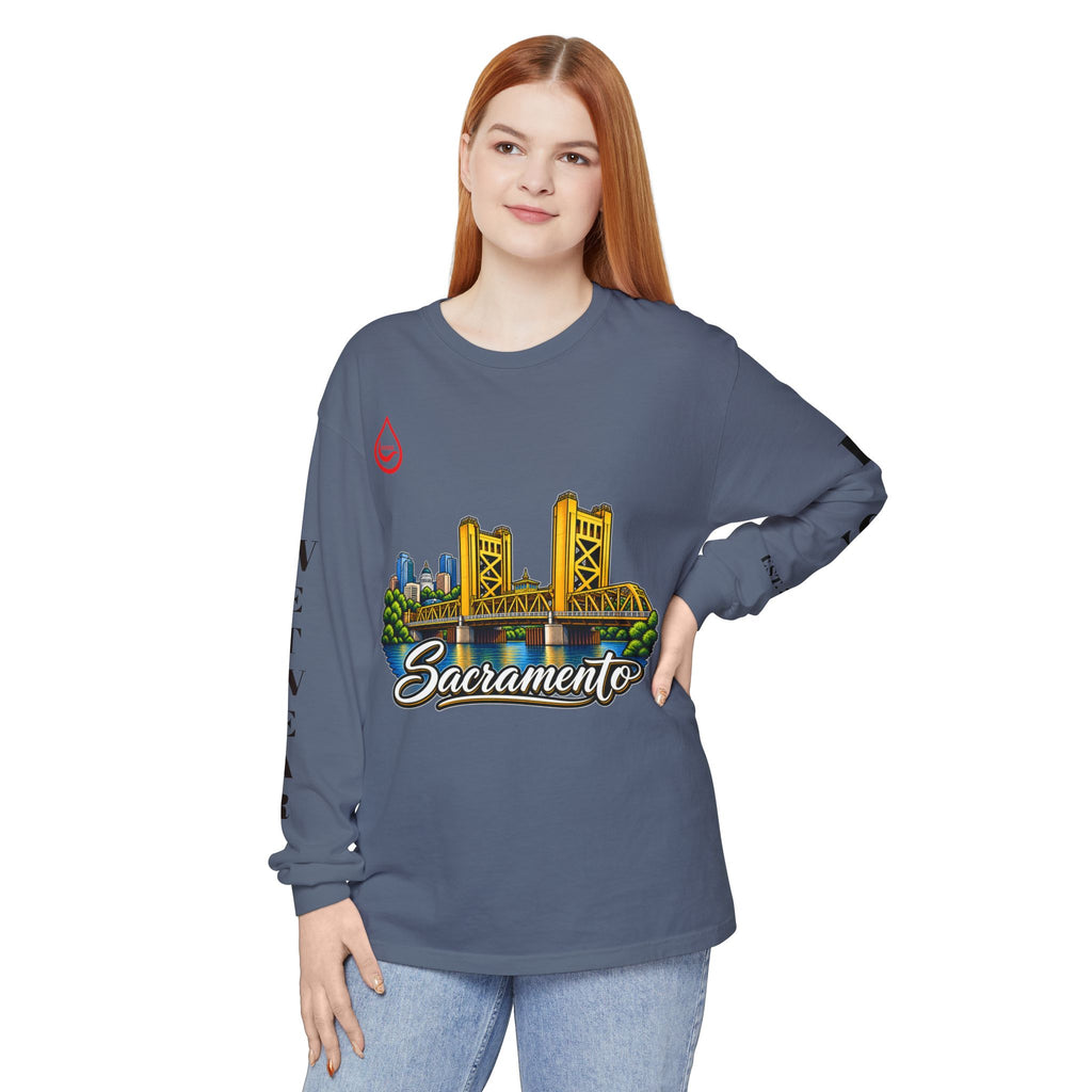 BS WETWEAR SACRAMENTO 916 CITY VIBES LONG SLEEVE T-SHIRT