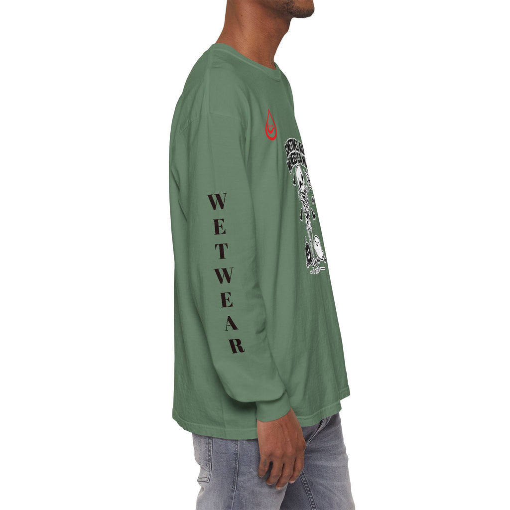 BS WETWEAR CUTE SKELETON SELF HUG HALLOWEEN LONG SLEEVE T-SHIRT