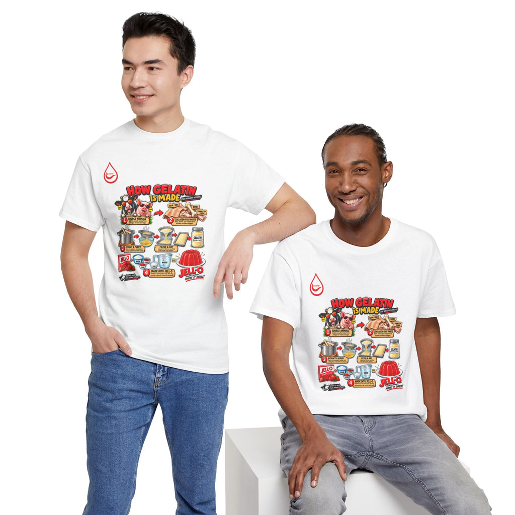 BS WETWEAR GELATIN COMES FROM WHAT T-SHIRT