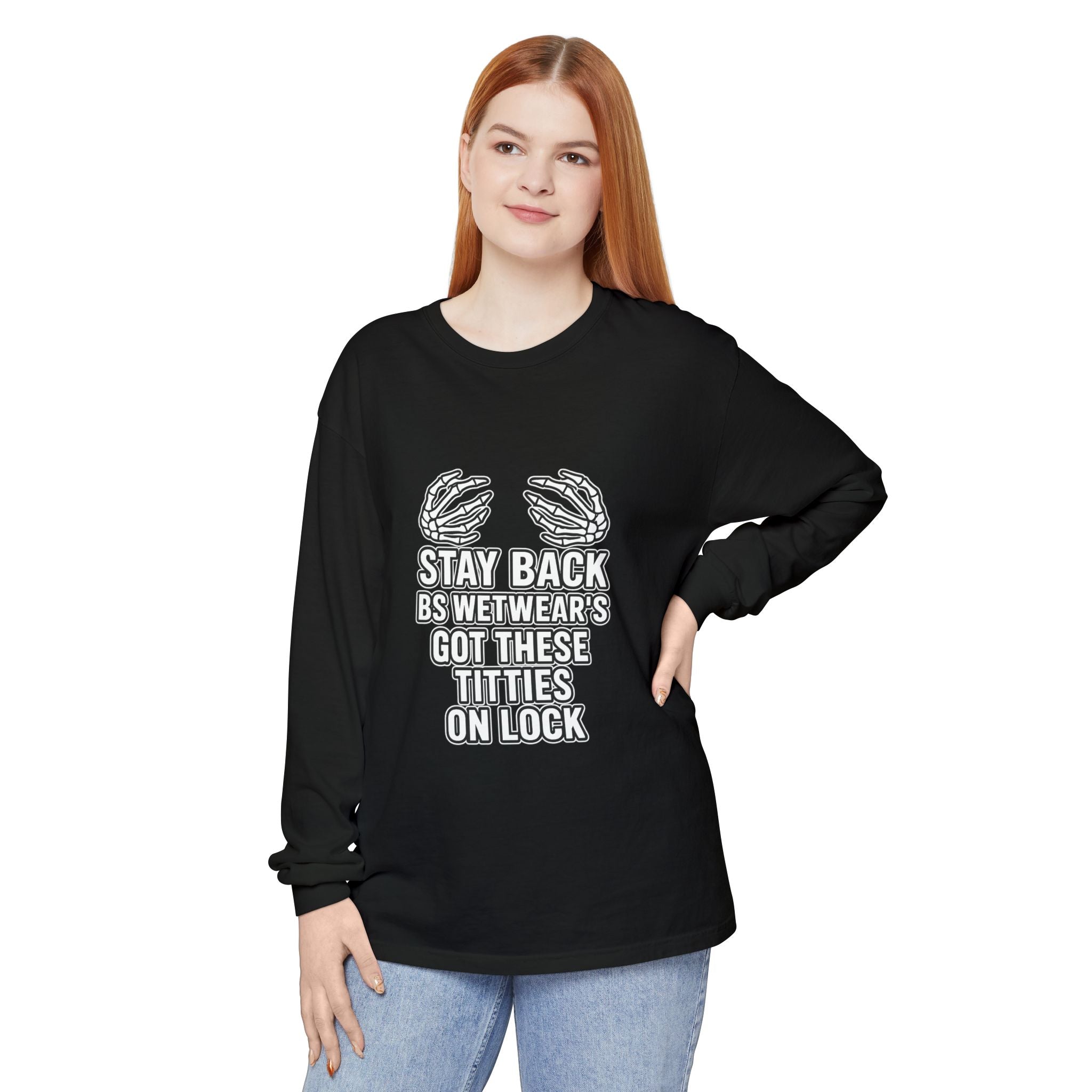 BS WETWEAR TITTIES ON LOCK LONG SLEEVE T-SHIRT
