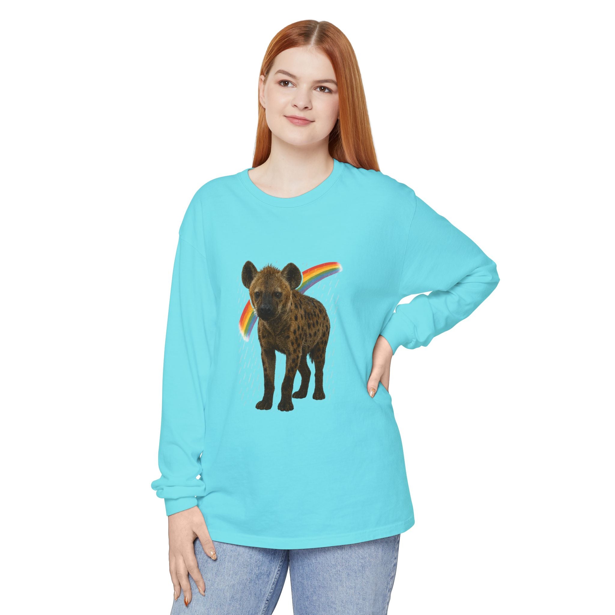 BS WETWEAR SOAKED & SASSY HYENA LONG SLEEVE T-SHIRT