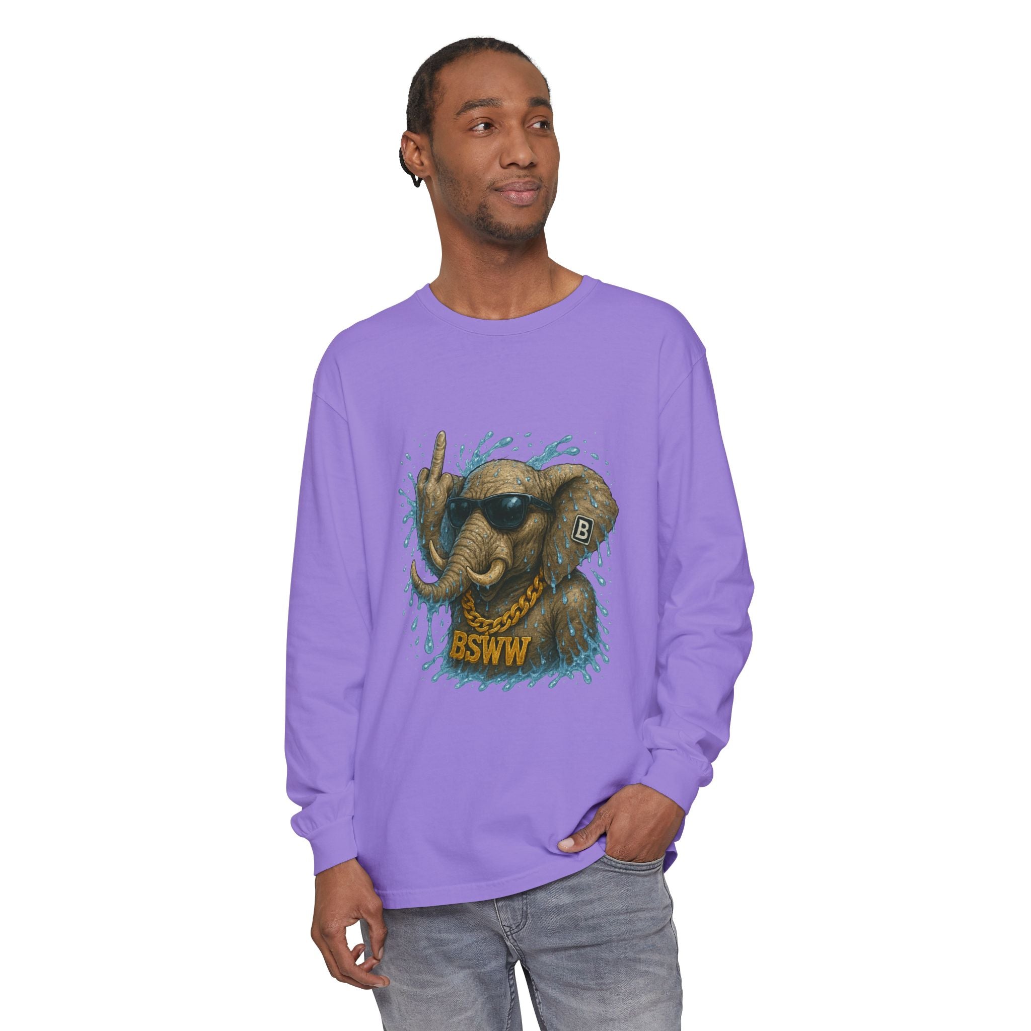 BS WETWEAR: CHAOS IN THE ELEPHANT ROOM LONG SLEEVE T-SHIRT