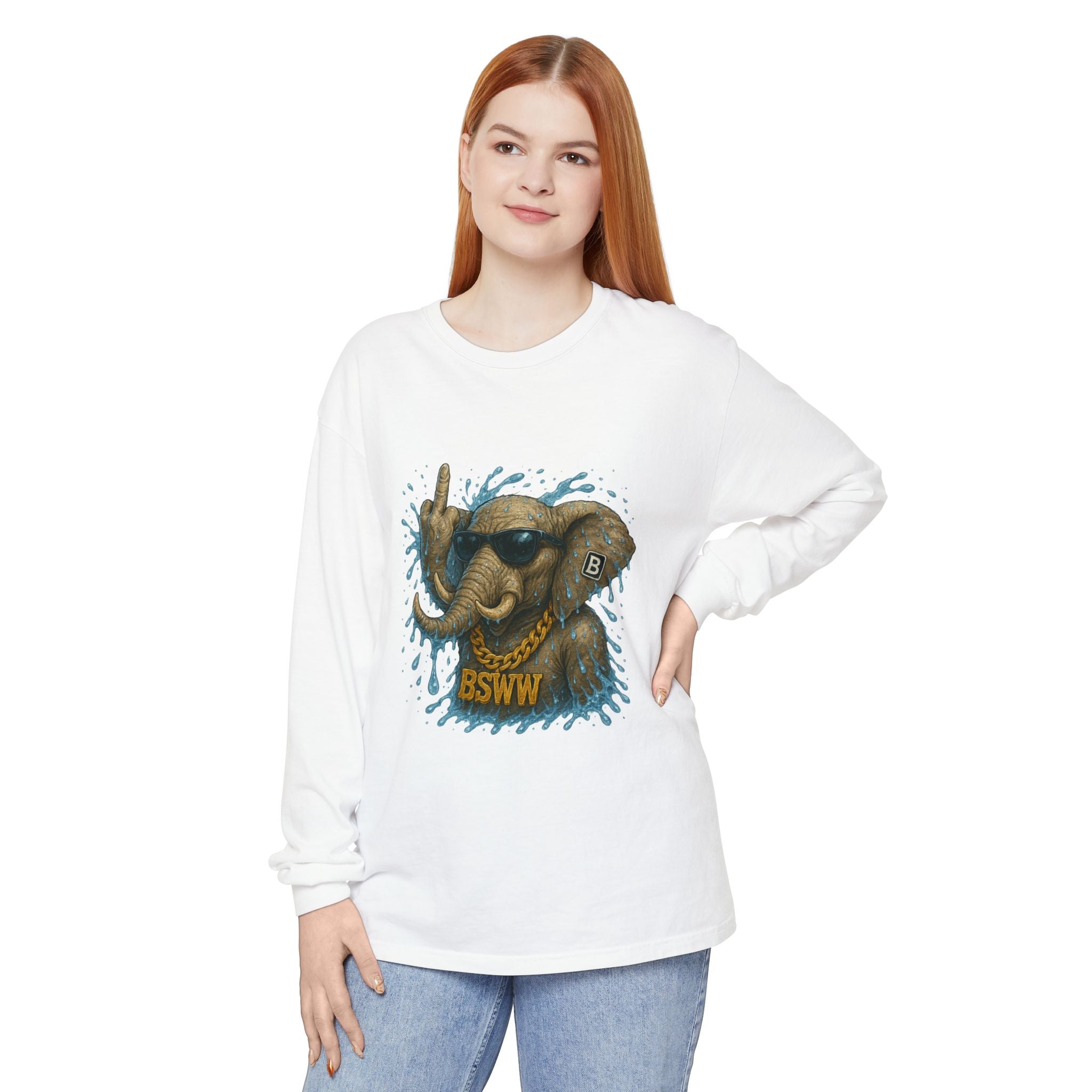 BS WETWEAR: CHAOS IN THE ELEPHANT ROOM LONG SLEEVE T-SHIRT