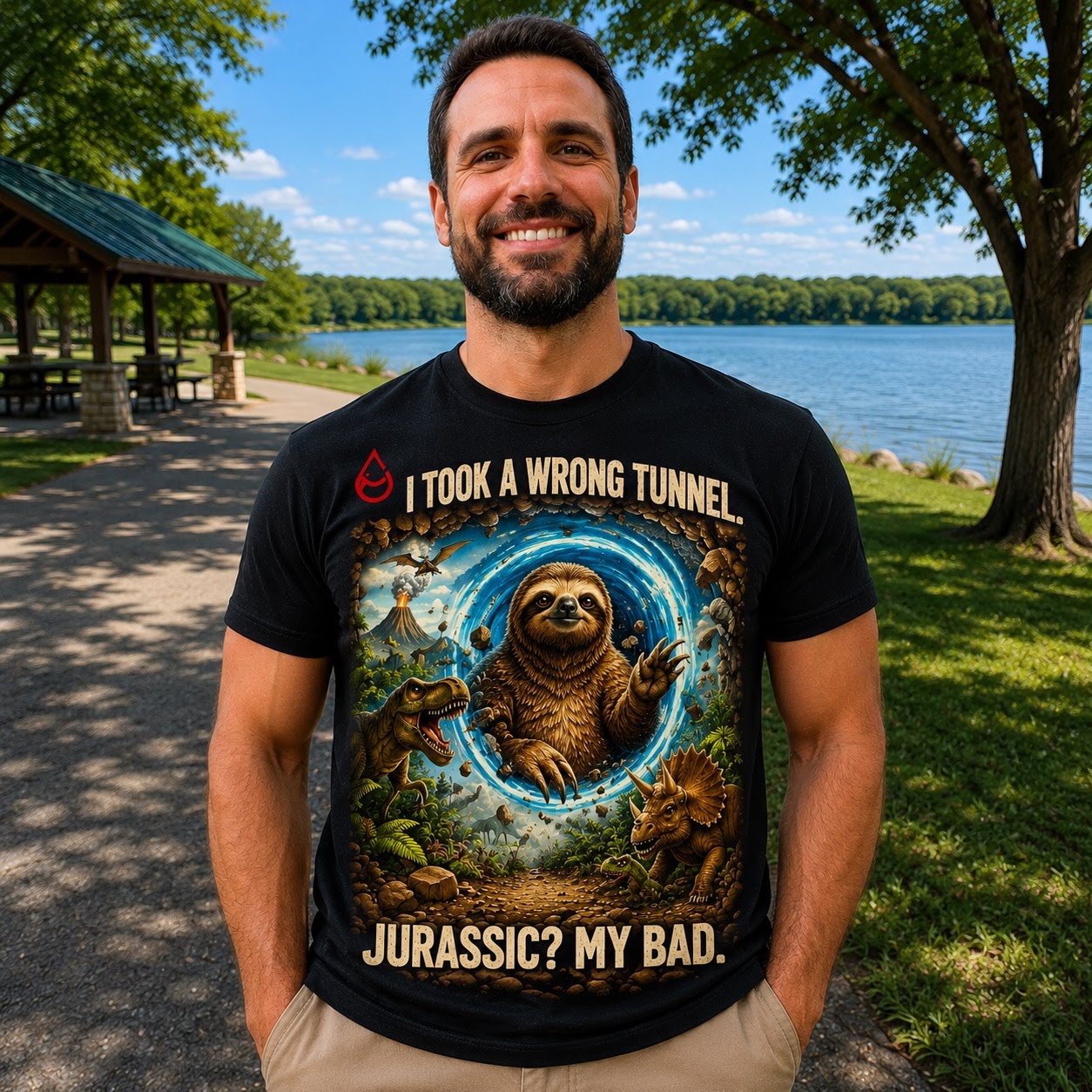 BS WETWEAR PORTAL TO PREHISTORY T-SHIRT