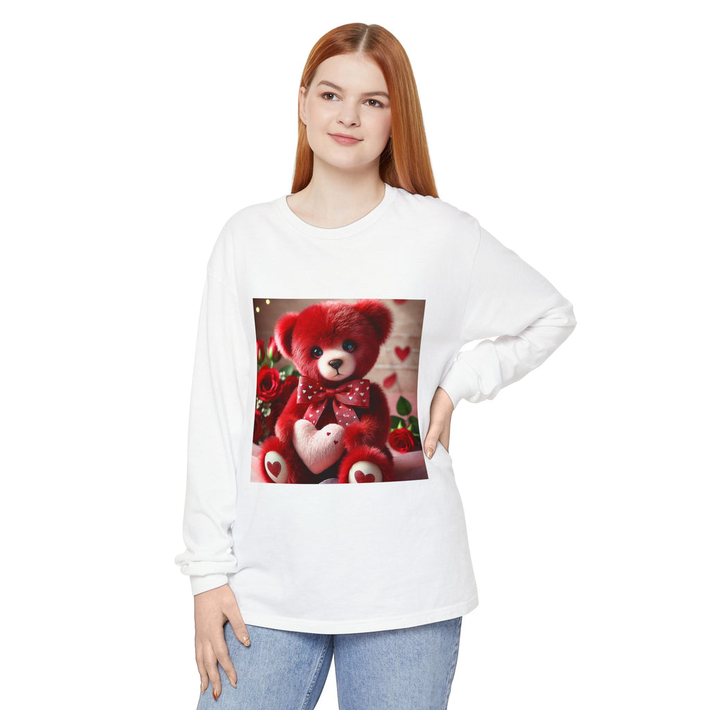 BS WETWEAR TEDDY BEAR VDAY LONG SLEEVE T-SHIRT