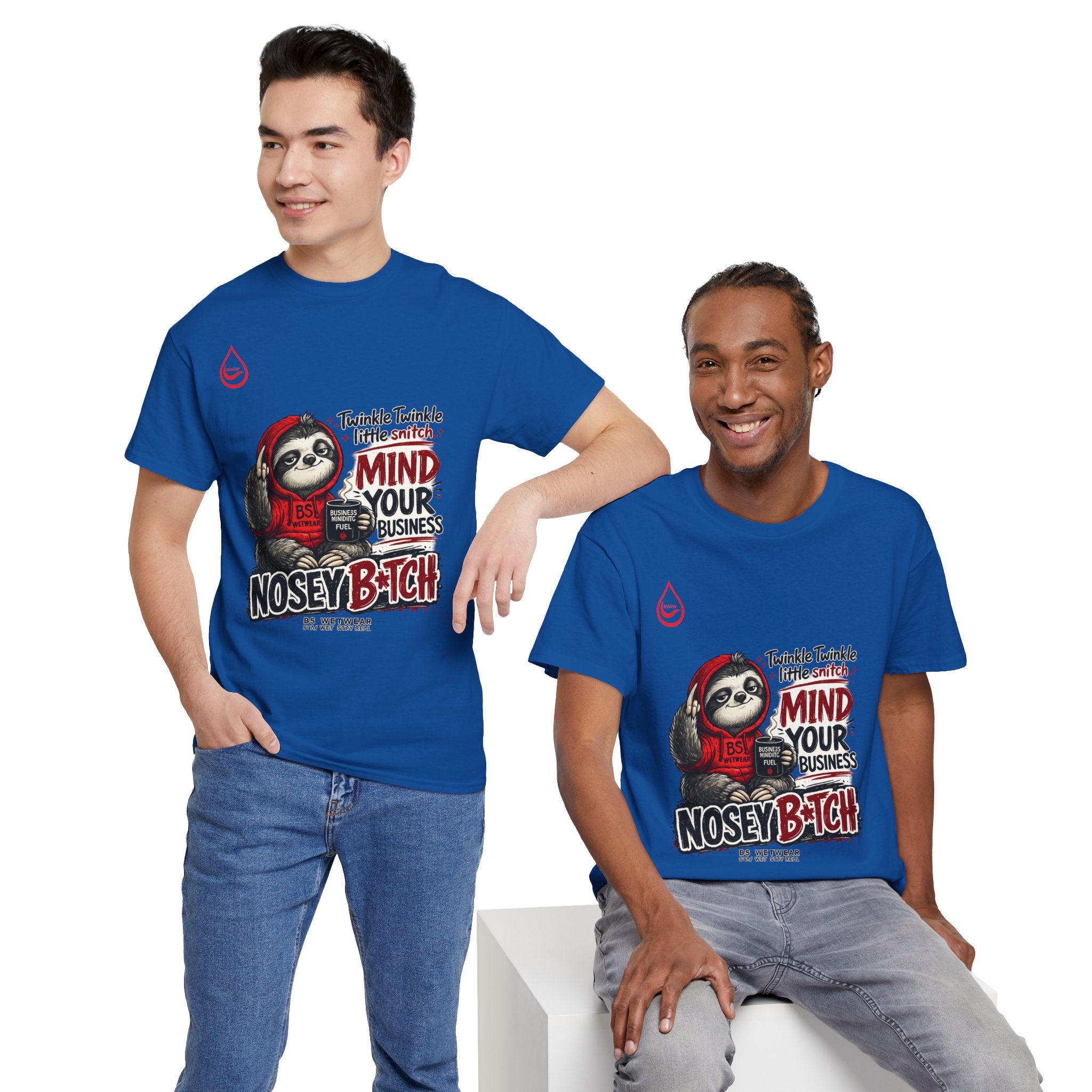 BS WETWEAR COFFEE FIRST GOSSIP NEVER T-SHIRT