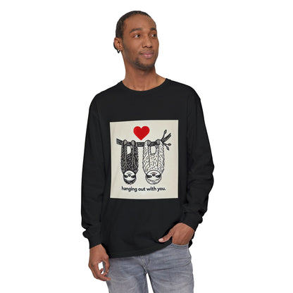 BS WETWEAR DUO SLOTH VDAY LONG SLEEVE T-SHIRT