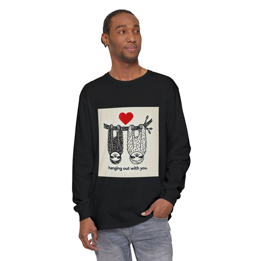 BS WETWEAR DUO SLOTH VDAY LONG SLEEVE T-SHIRT