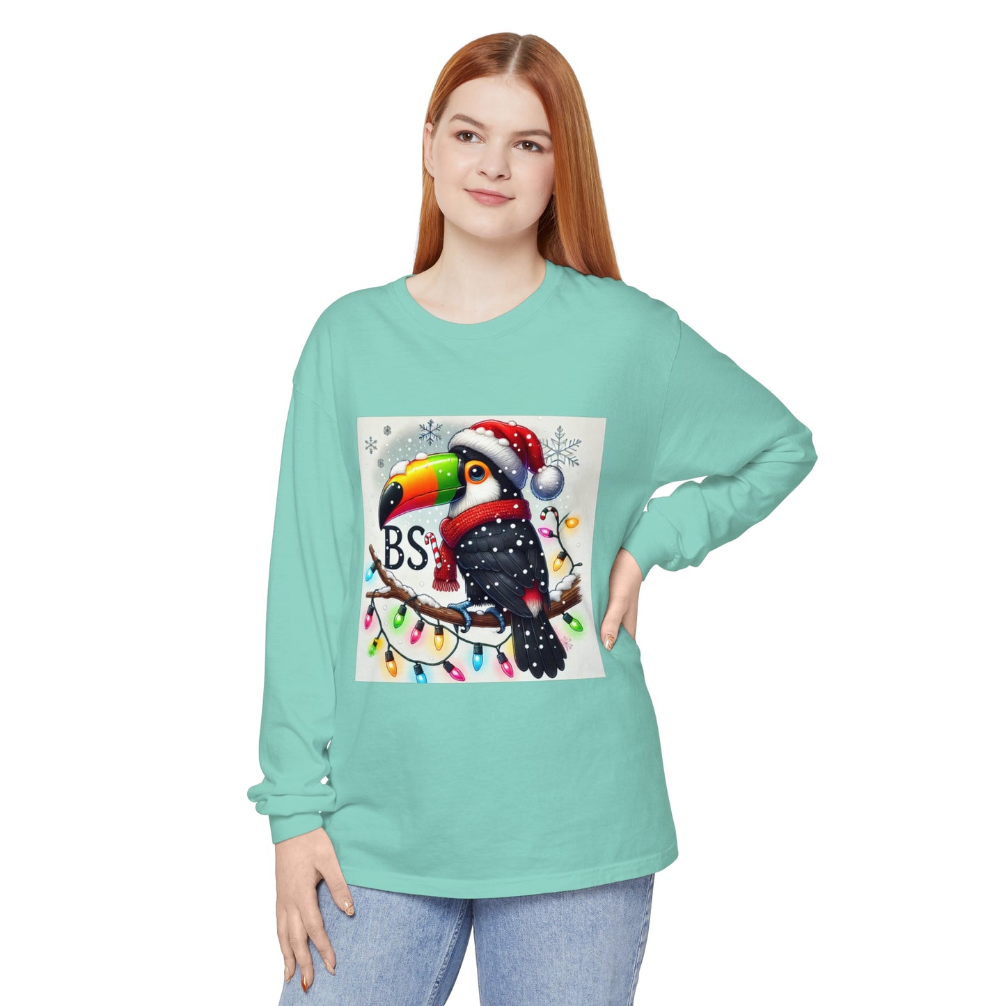 BS WETWEAR  CHRISTMAS TOUCAN LONGSLEEVE T-SHIRT