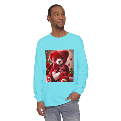 BS WETWEAR TEDDY BEAR VDAY LONG SLEEVE T-SHIRT