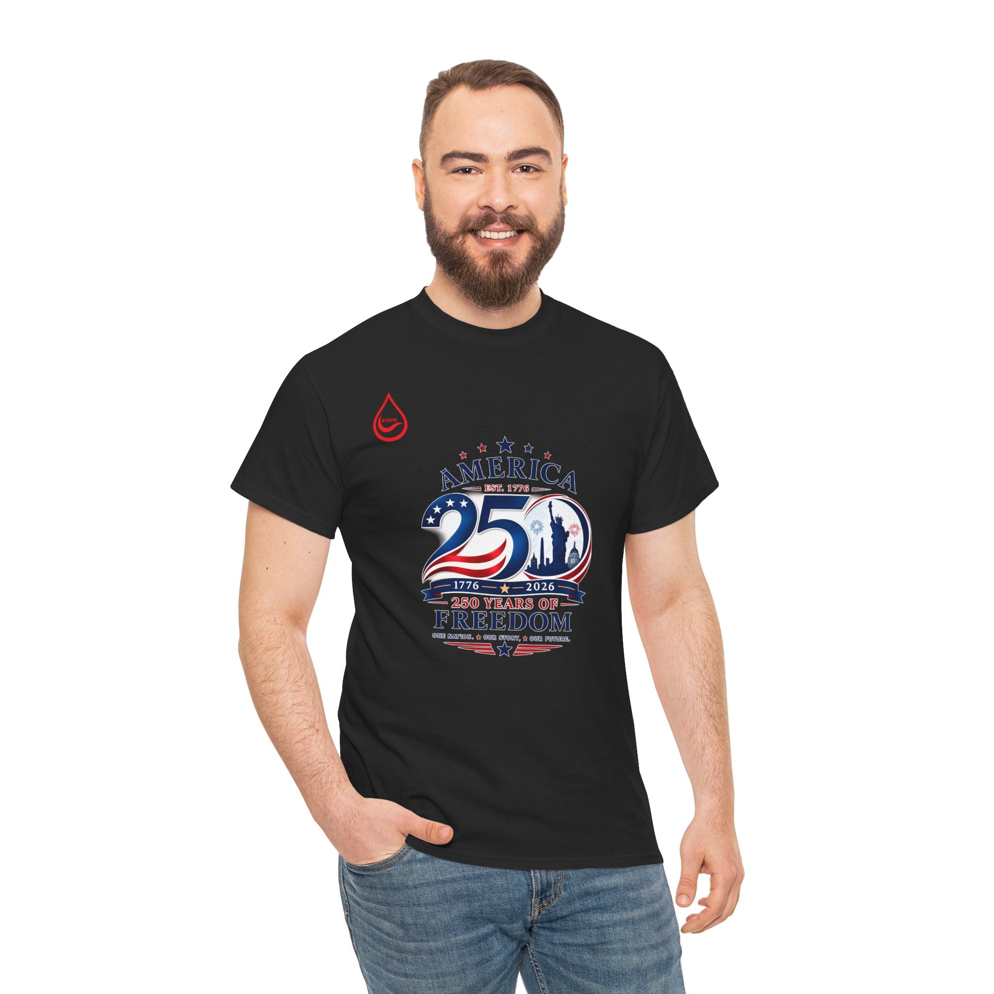 BS WETWEAR AMERICA 250 YEARS OF FREEDOM T-SHIRT