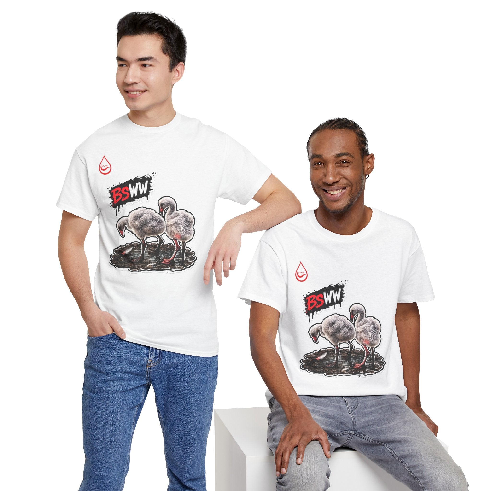 BS WETWEAR WET BEHIND THE FEATHERS   T-SHIRT