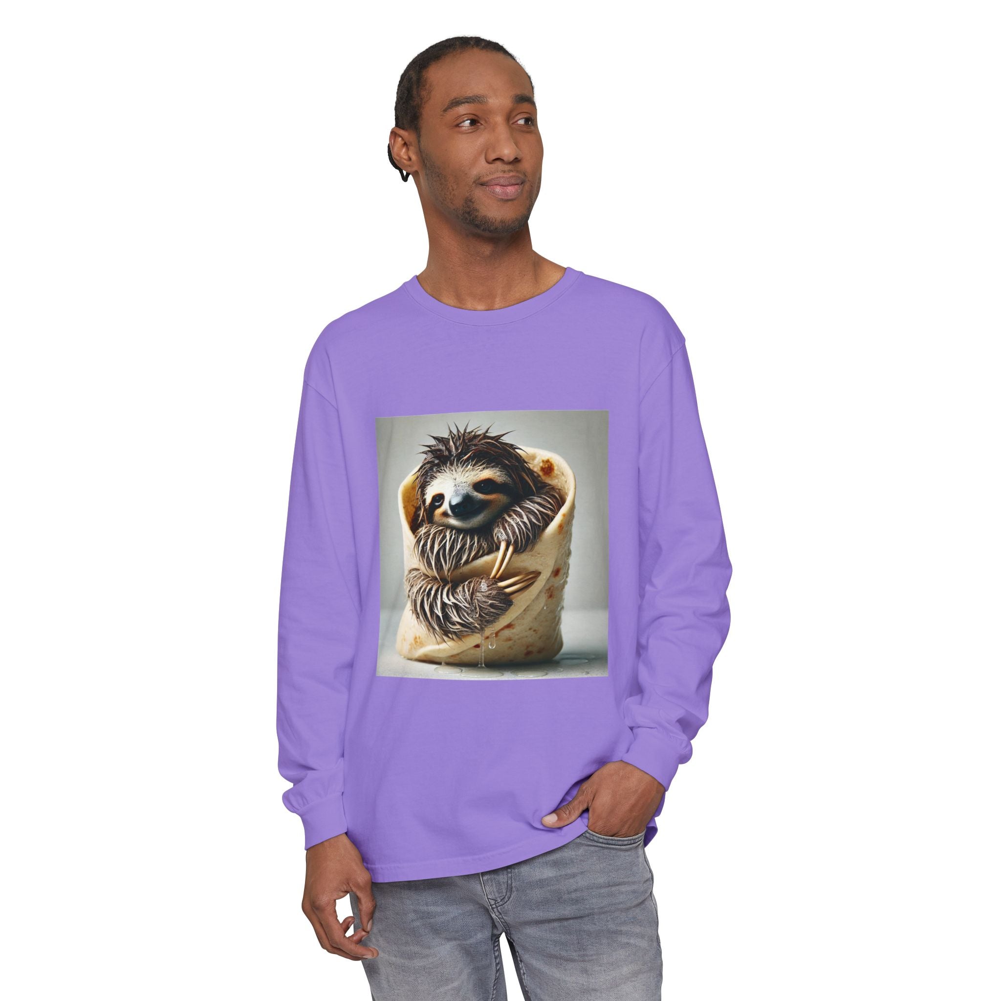 BS WETWEAR SLOTH BURRITO LONGSLEEVE T-SHIRT