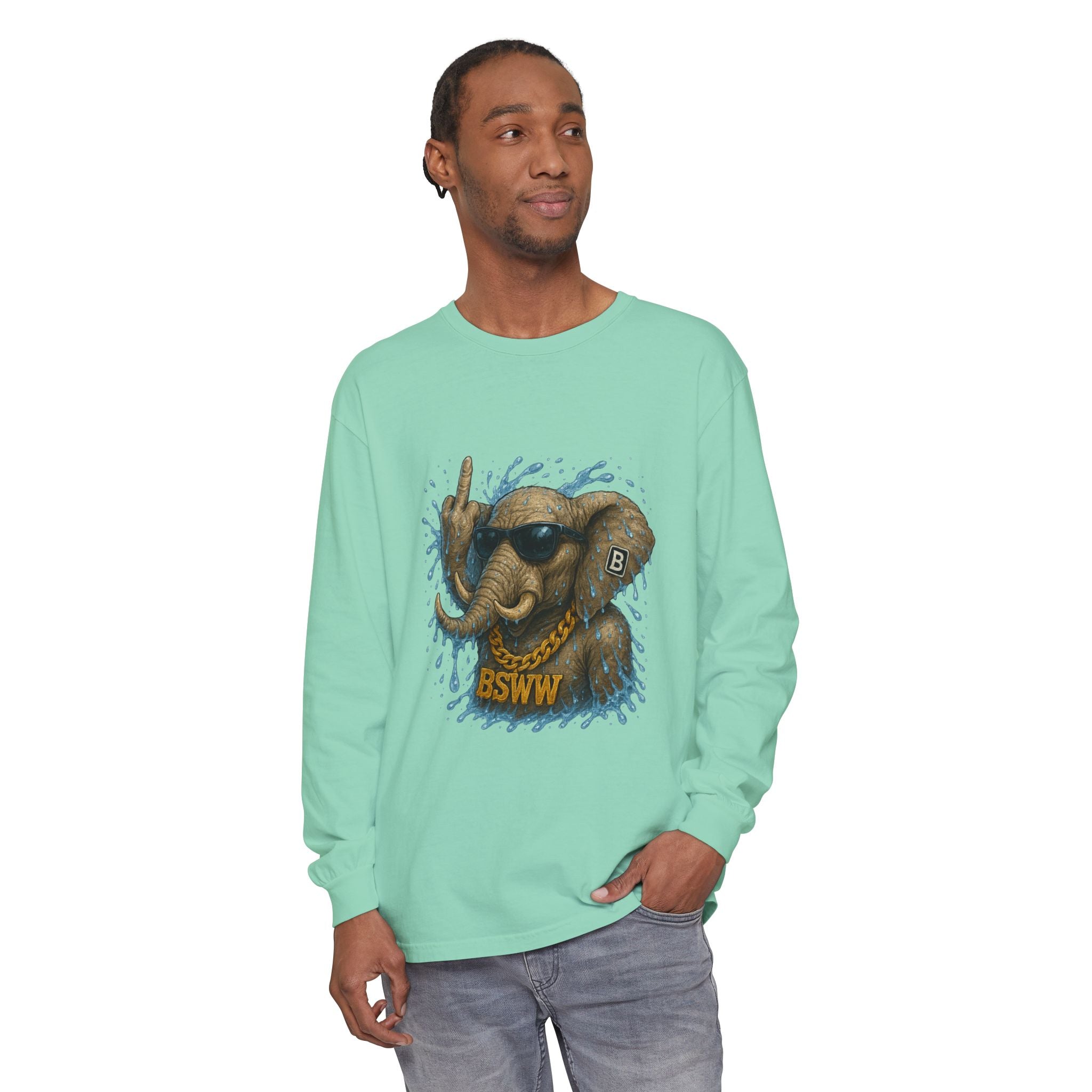 BS WETWEAR: CHAOS IN THE ELEPHANT ROOM LONG SLEEVE T-SHIRT