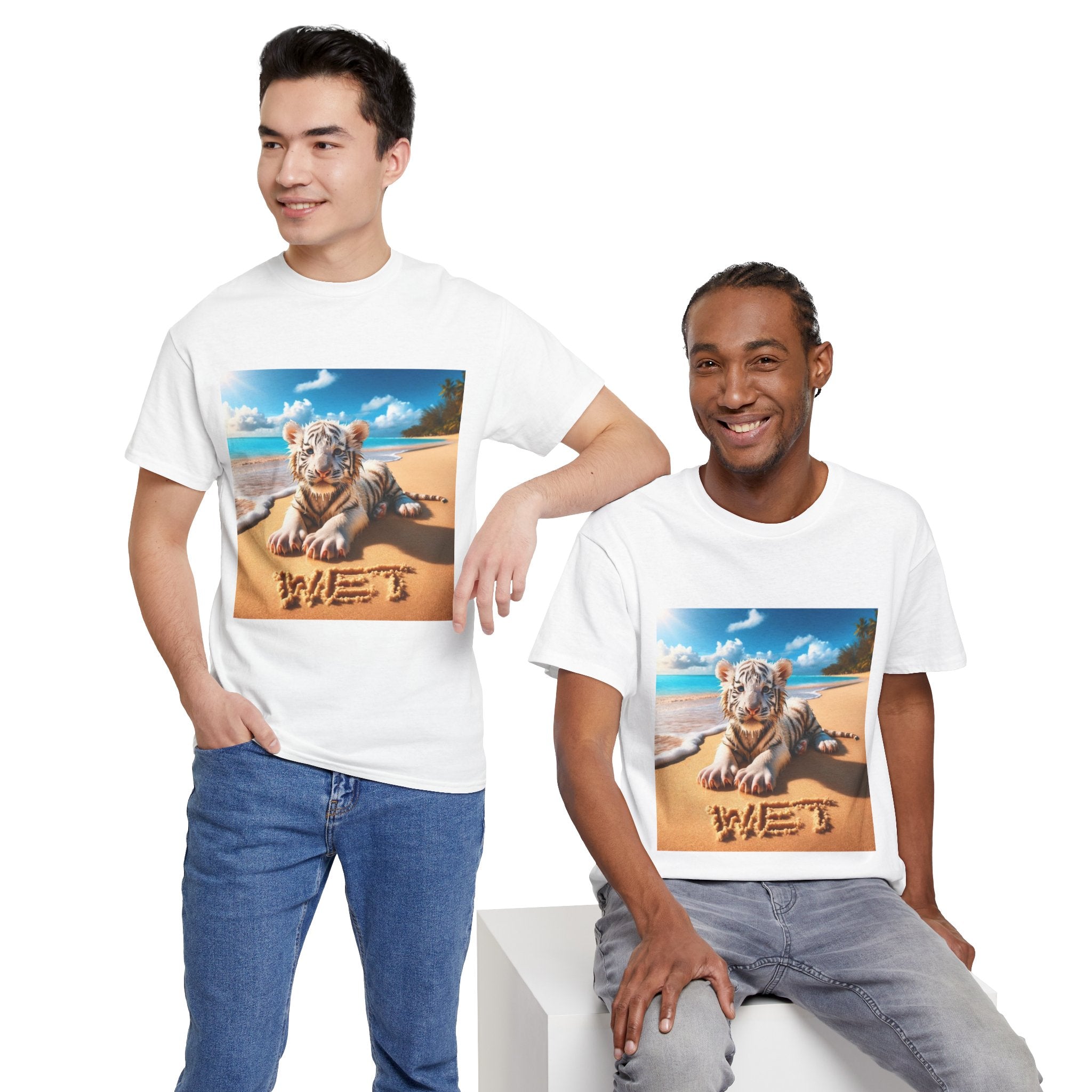 BS WETWEAR WET BABY WHITE TIGER T-SHIRT