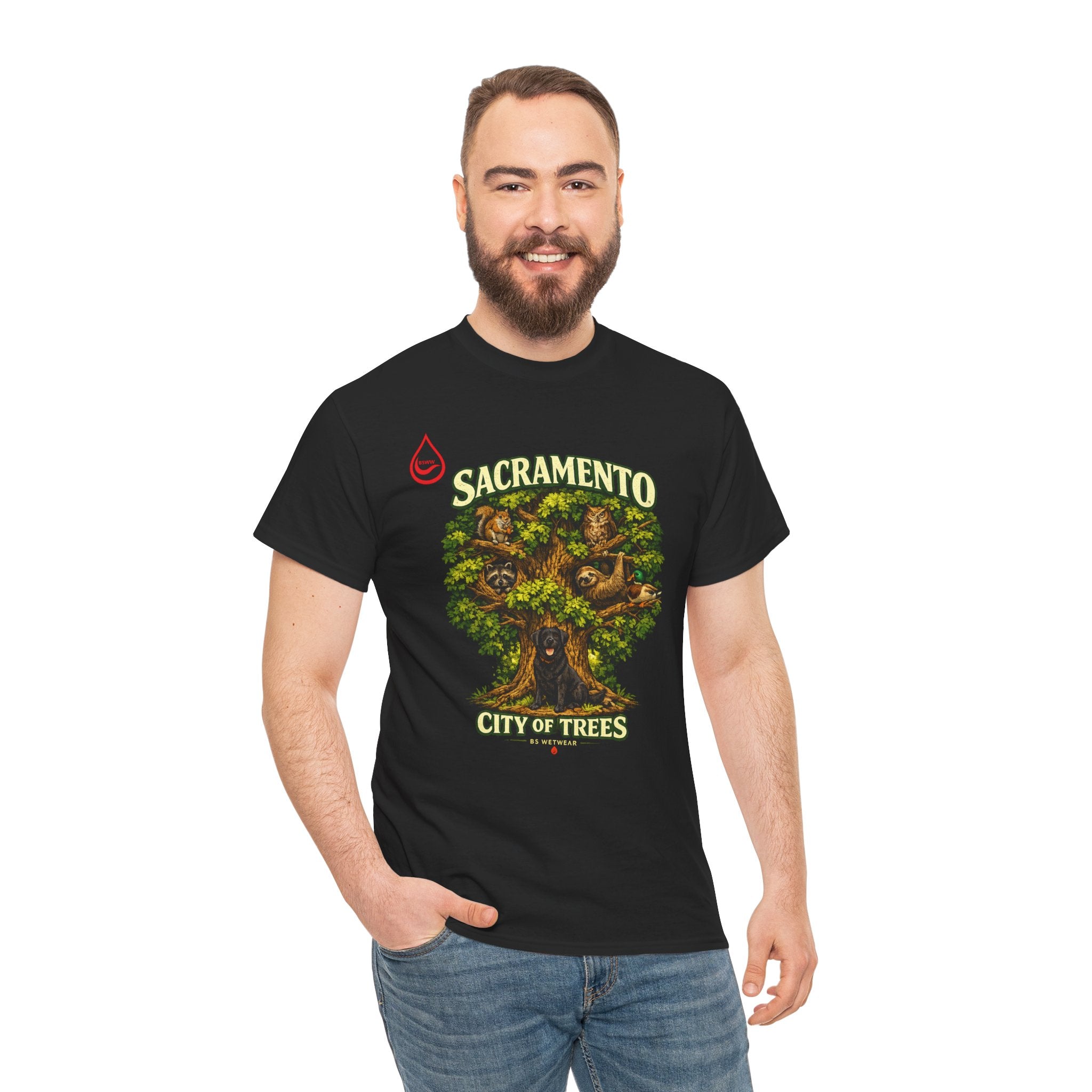 BS WETWEAR ROOTED IN SACRAMENTO T-SHIRT